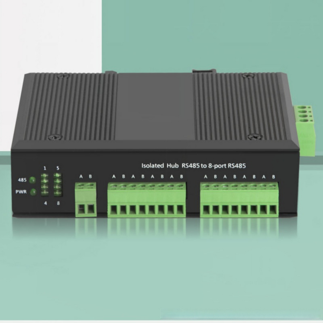 汉源高科1分8口工业级485集线器8路16路中继器分线器485hub信号隔离器