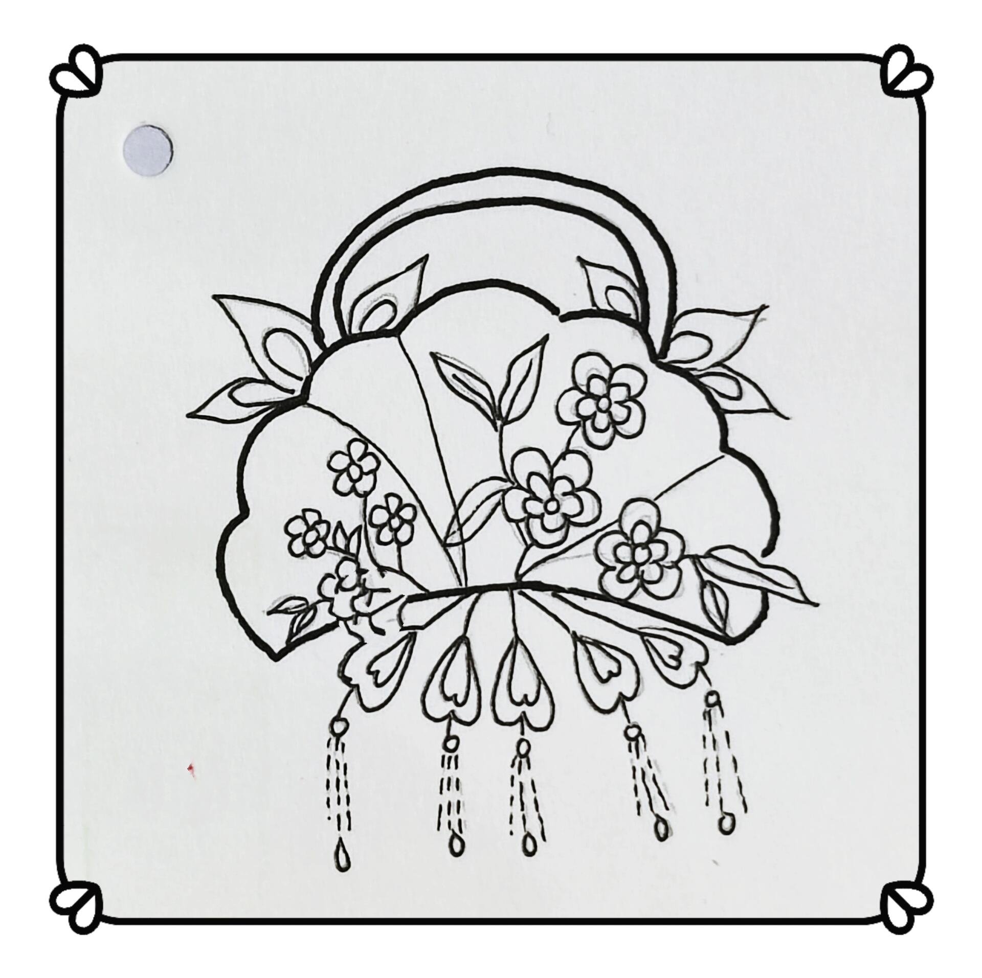 简笔画系列28 发簪