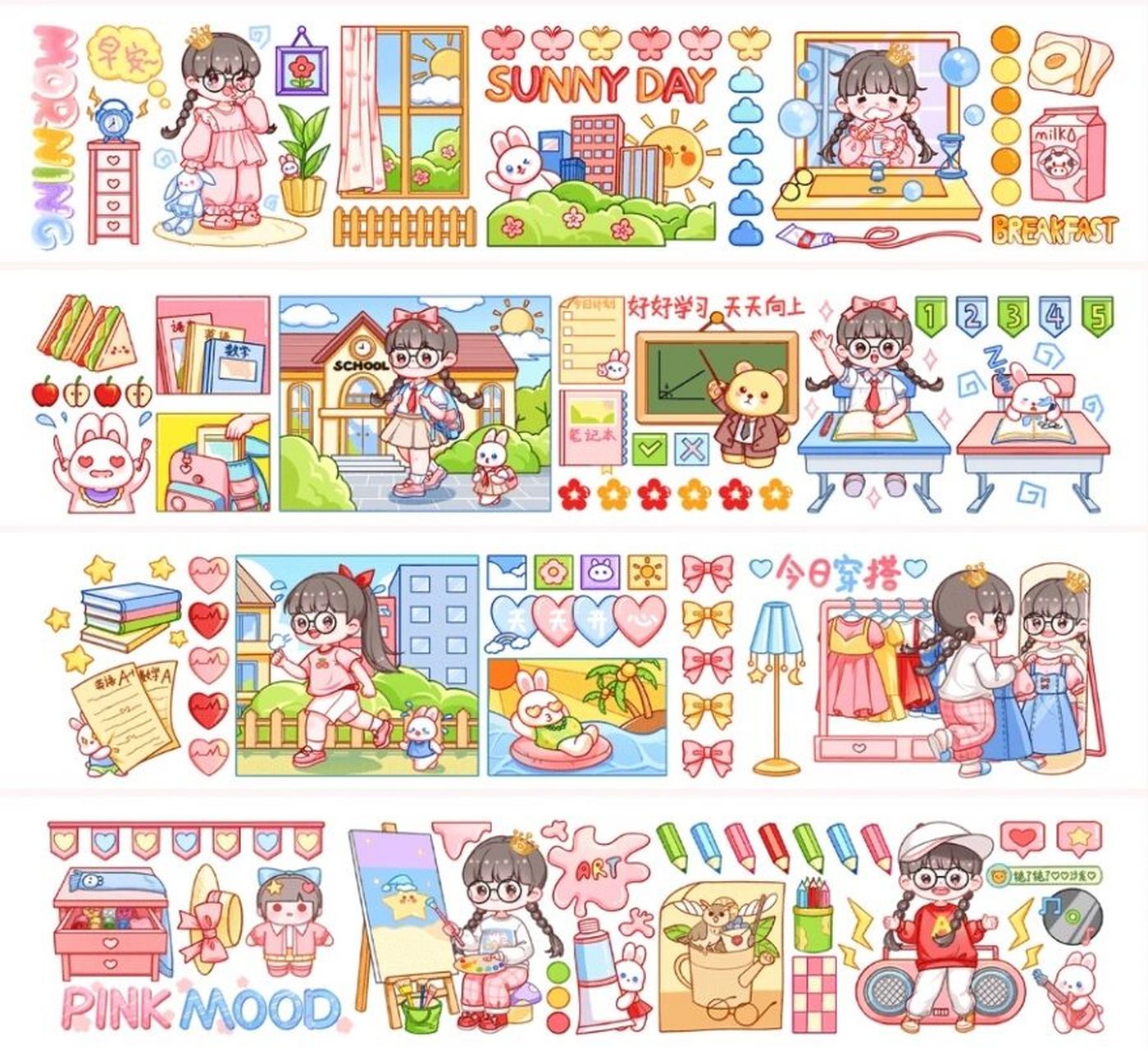 机灵姐  机灵姐的手帐贴纸 你get到了吗?