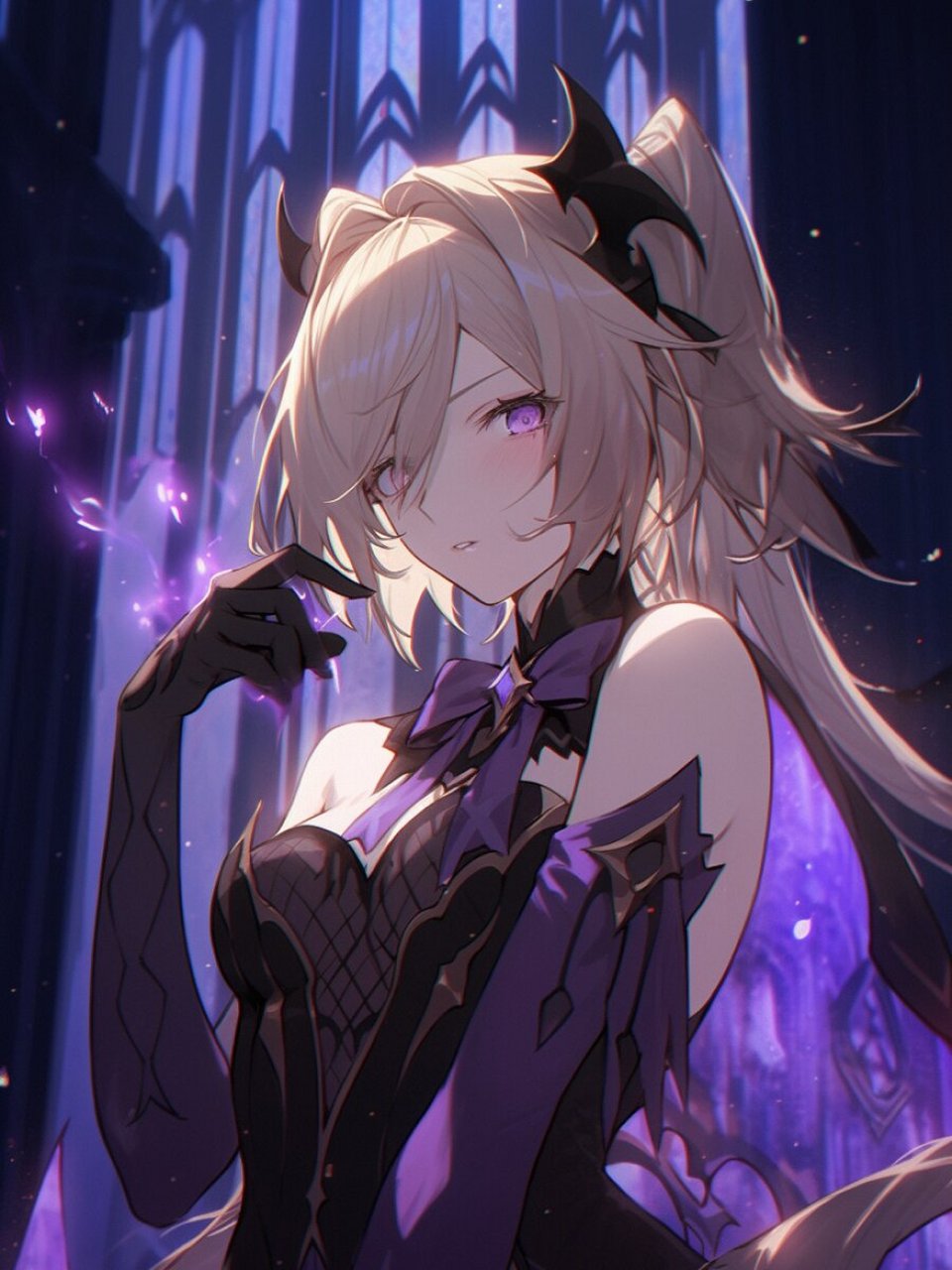 【原神壁纸】菲谢尔丨断罪皇女(上) (含完整咒语)左下角进入 	 菲谢尔