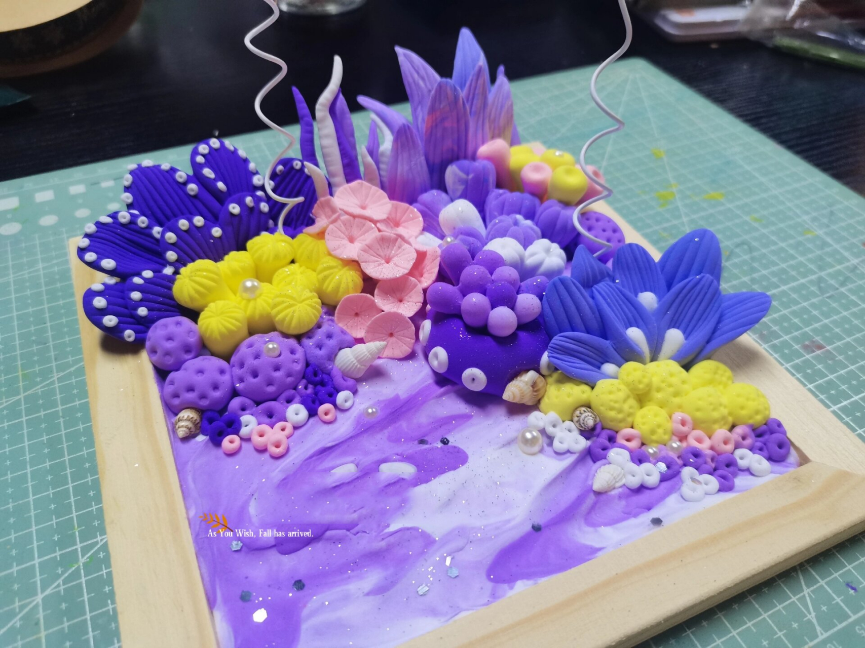 粘土手工,海底世界梦幻紫色系78