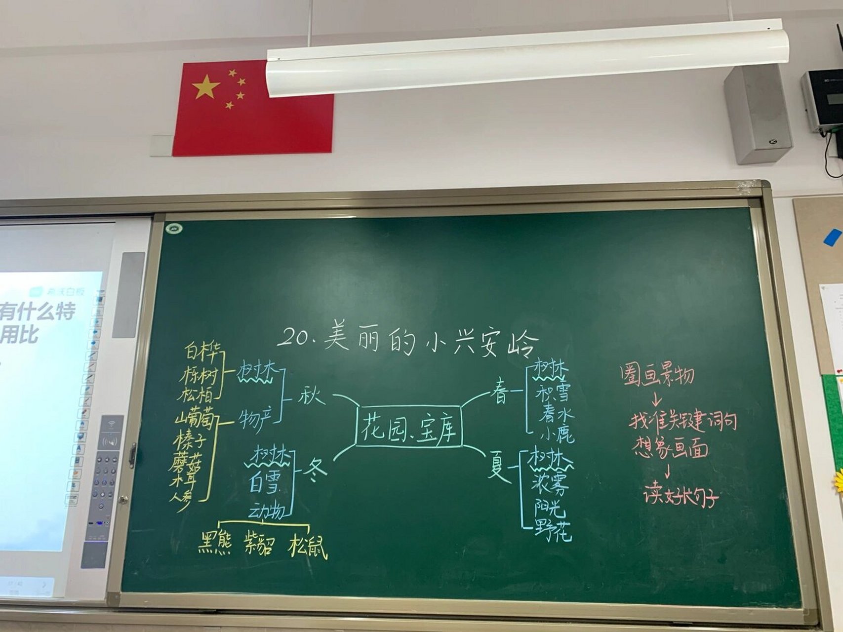 三年级上册语文20课《美丽的小兴安岭》第二课时板书设计