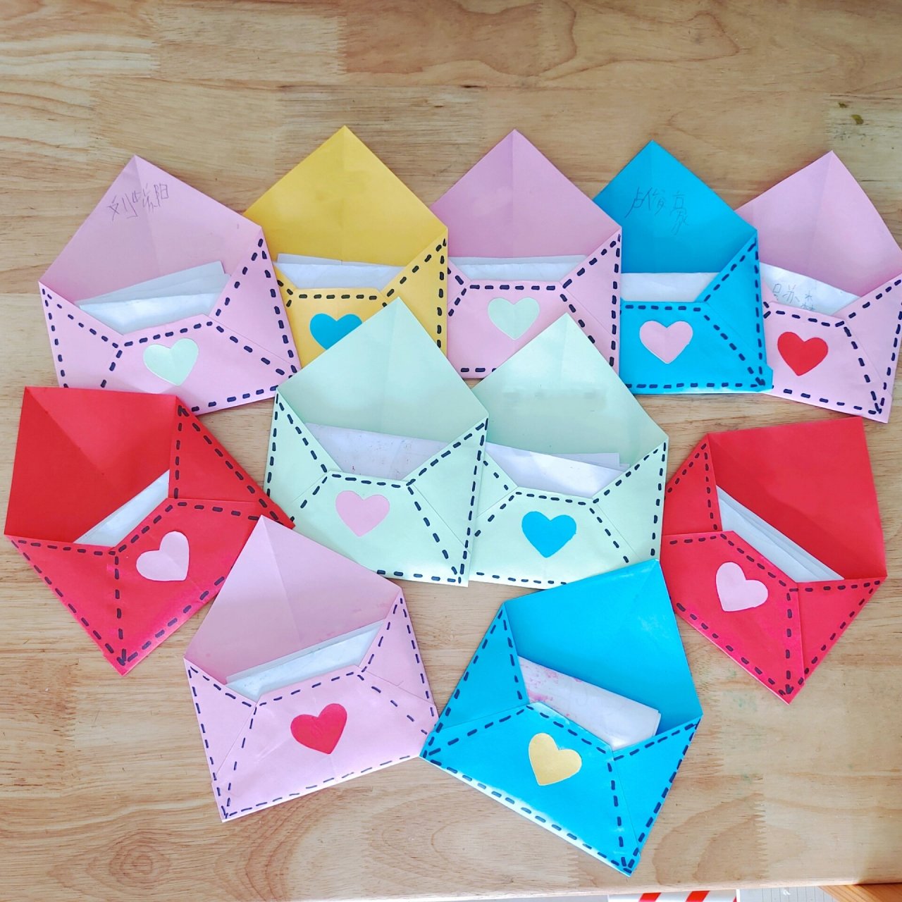 母亲节手工信封7715 彩色a4纸叠信封