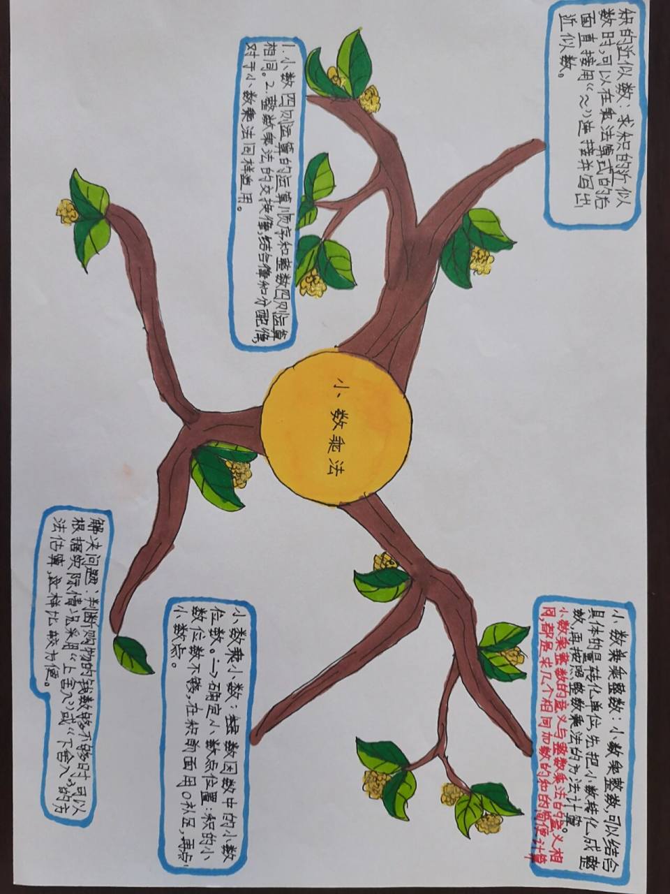 人教版五上小数乘法思维导图