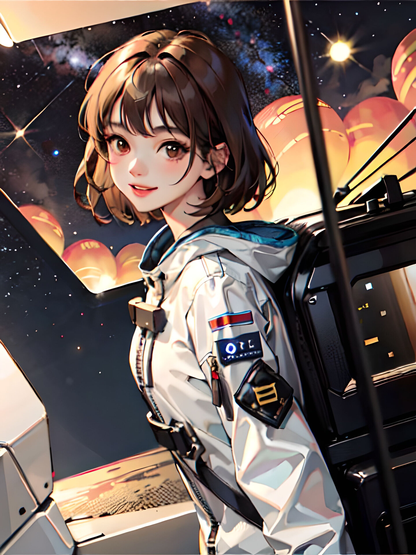 ai绘画 | 航天少女 太好玩了不过我发现"宇宙","宇航服","航天"等词汇