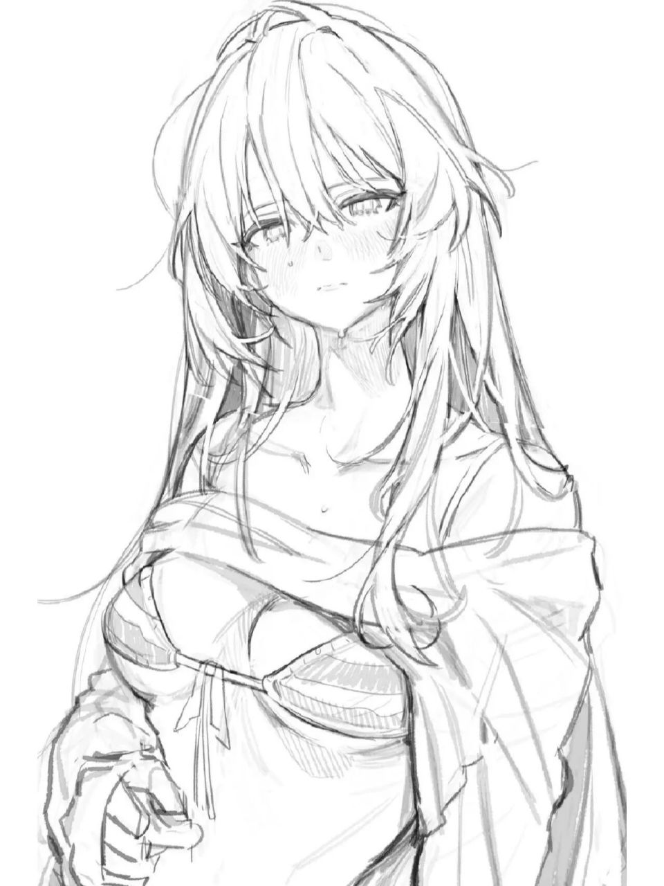 佳作欣赏 | 太美了!二次元人物线稿 又是在羡慕线稿画得好的手😍 画