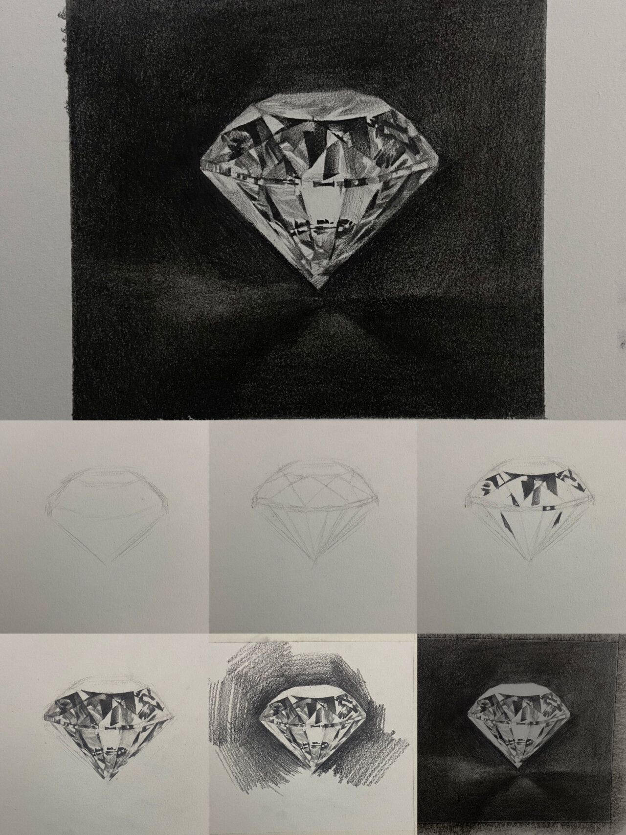 零基础超级详细素描钻石步骤教程
