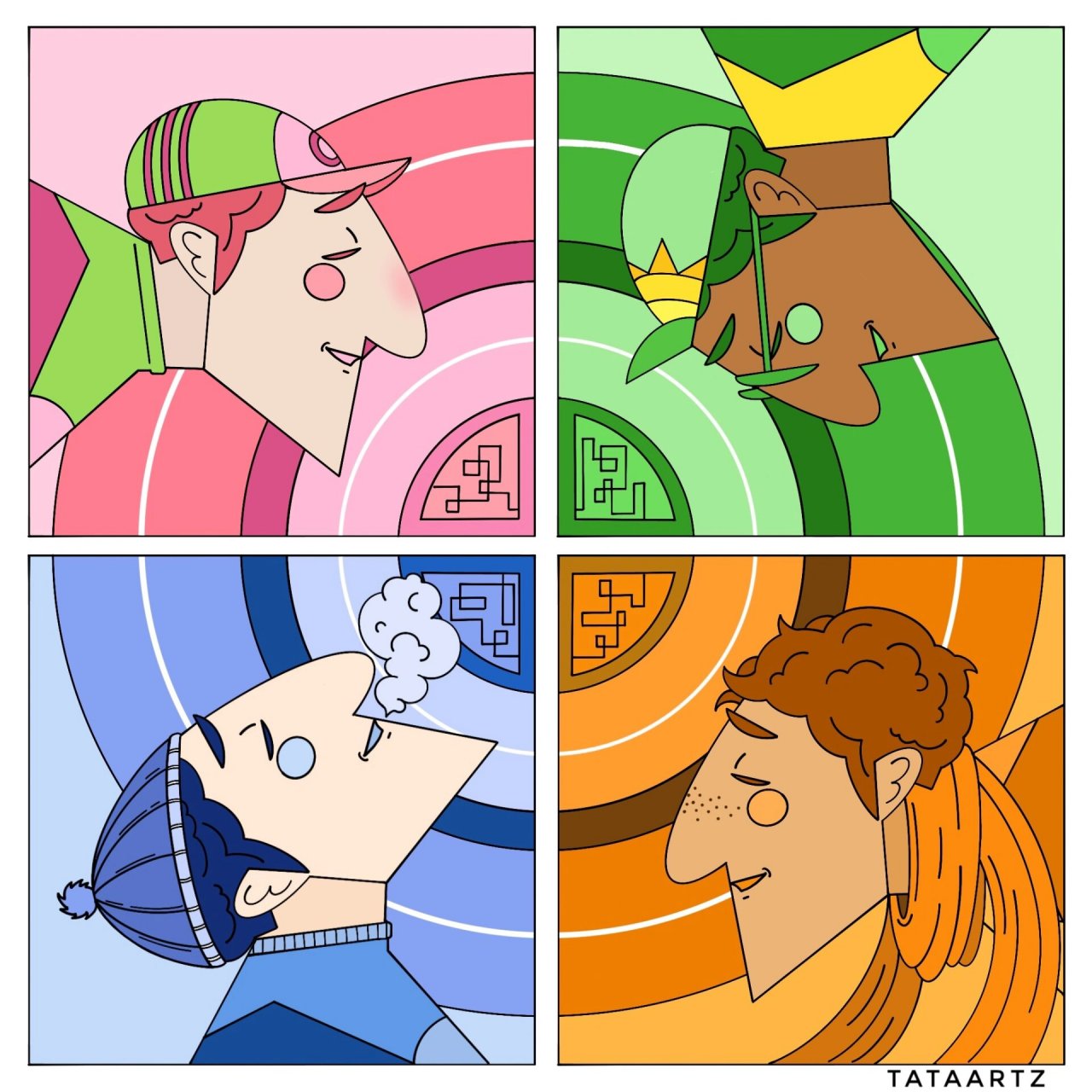 色彩构成(春夏秋冬) 2. 色彩对比(明度对比) 3.