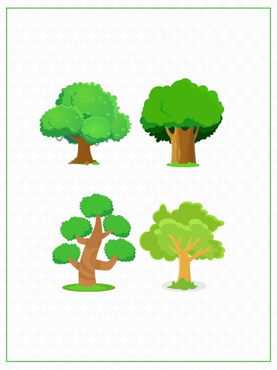 60|免扣png|卡通树木插画素材|植树节 今天分享一组卡通树木插画植树