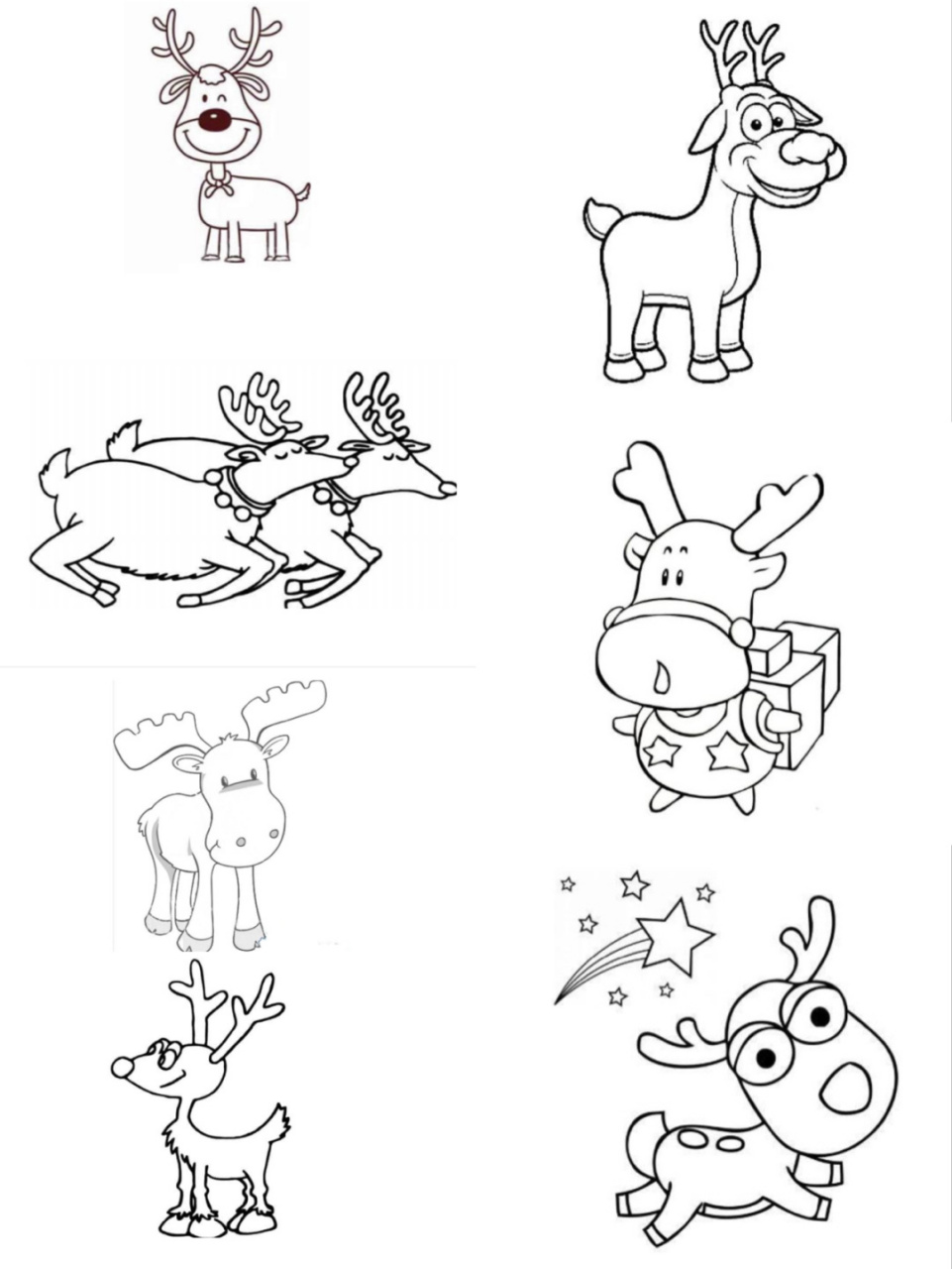 【简笔画】四不像,麋鹿 美术简笔画素材,儿童画 #简笔画