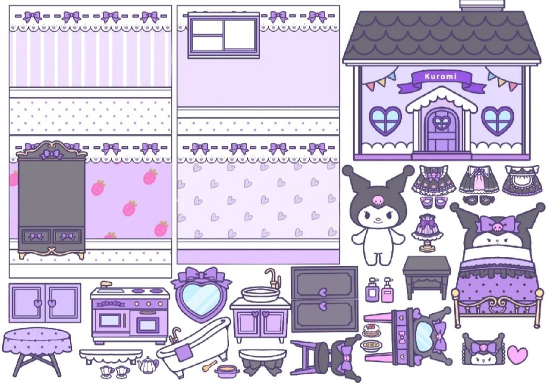 三丽欧打印素材,自制安静书,库洛米 安静书安排起来喔,超级好看,可以