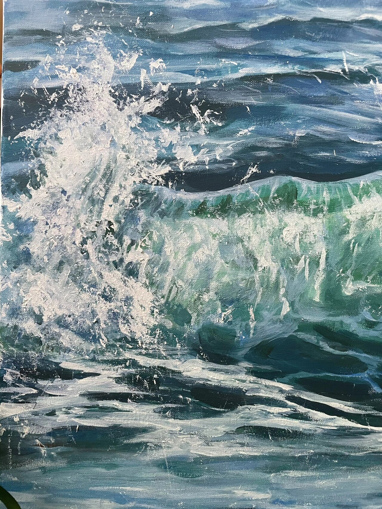 海浪98 #画海#海浪##画画##海水##水粉画##我的画室# 临摹名师作品