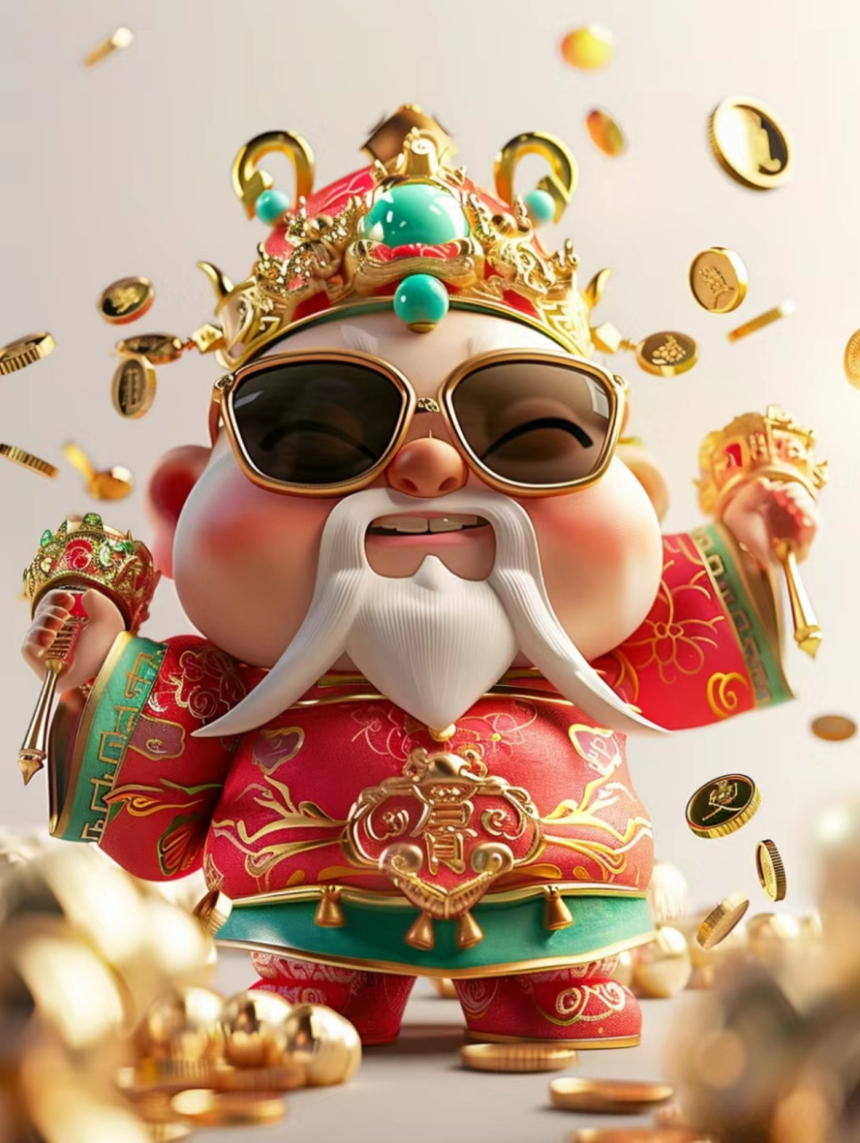 五迎,中路财神,迎来幸福平安!