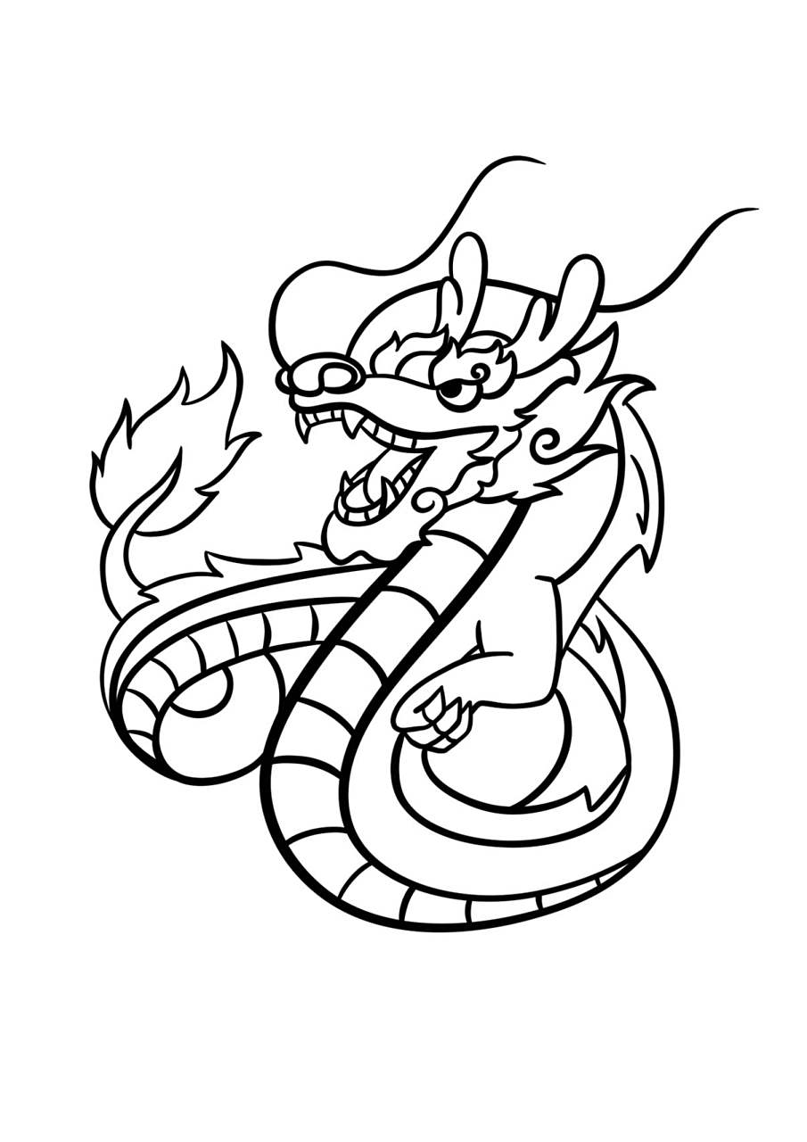 龙|简笔画 分享一张龙简笔画 .