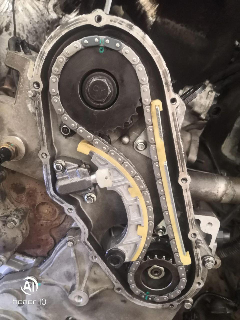 江淮星锐1.9t发动机正时链条记号点安装