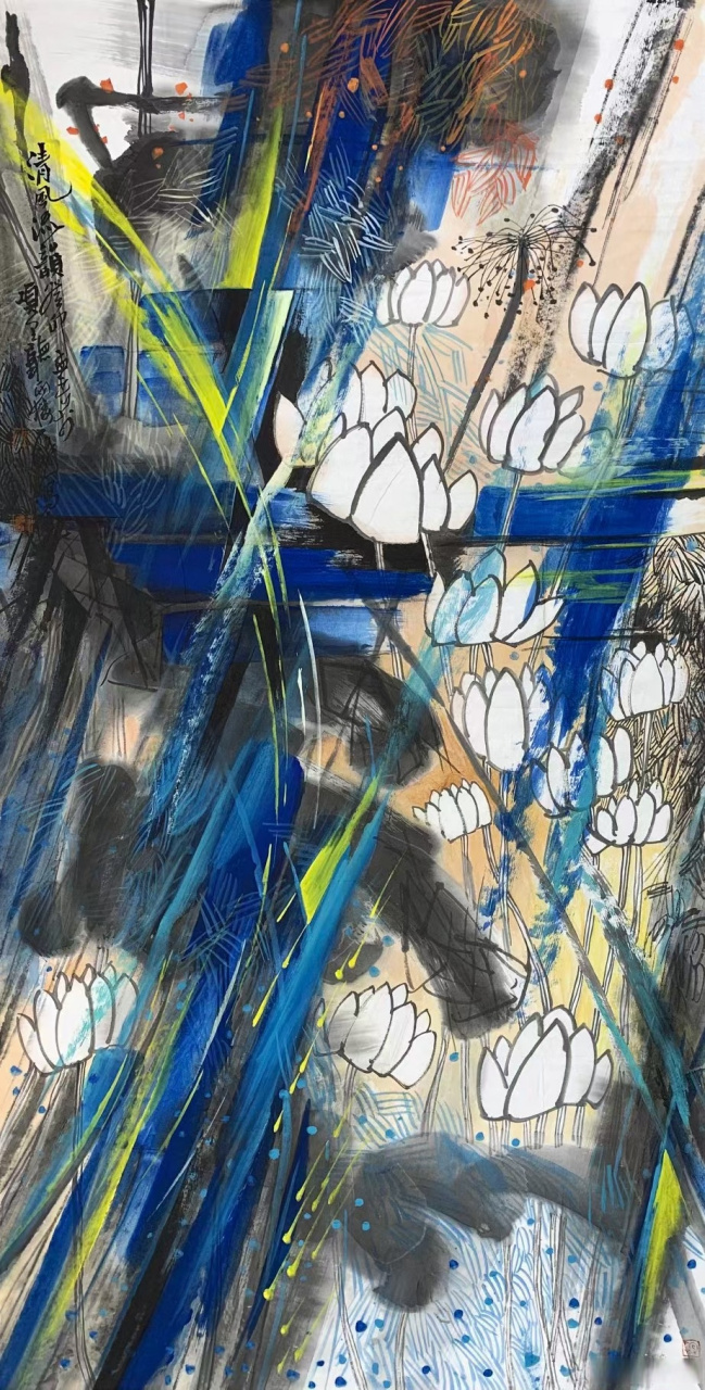 周一峰老师作品#艺术##国画#  周一峰,1970年生于江苏,师从著名画家