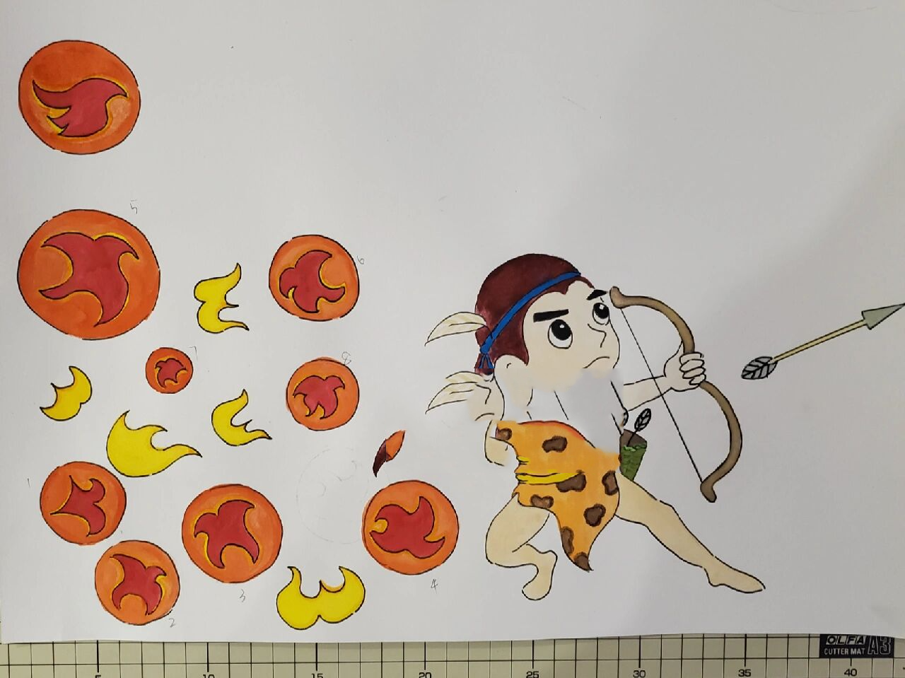 小学生暑假手抄报|中国神话《后羿射日