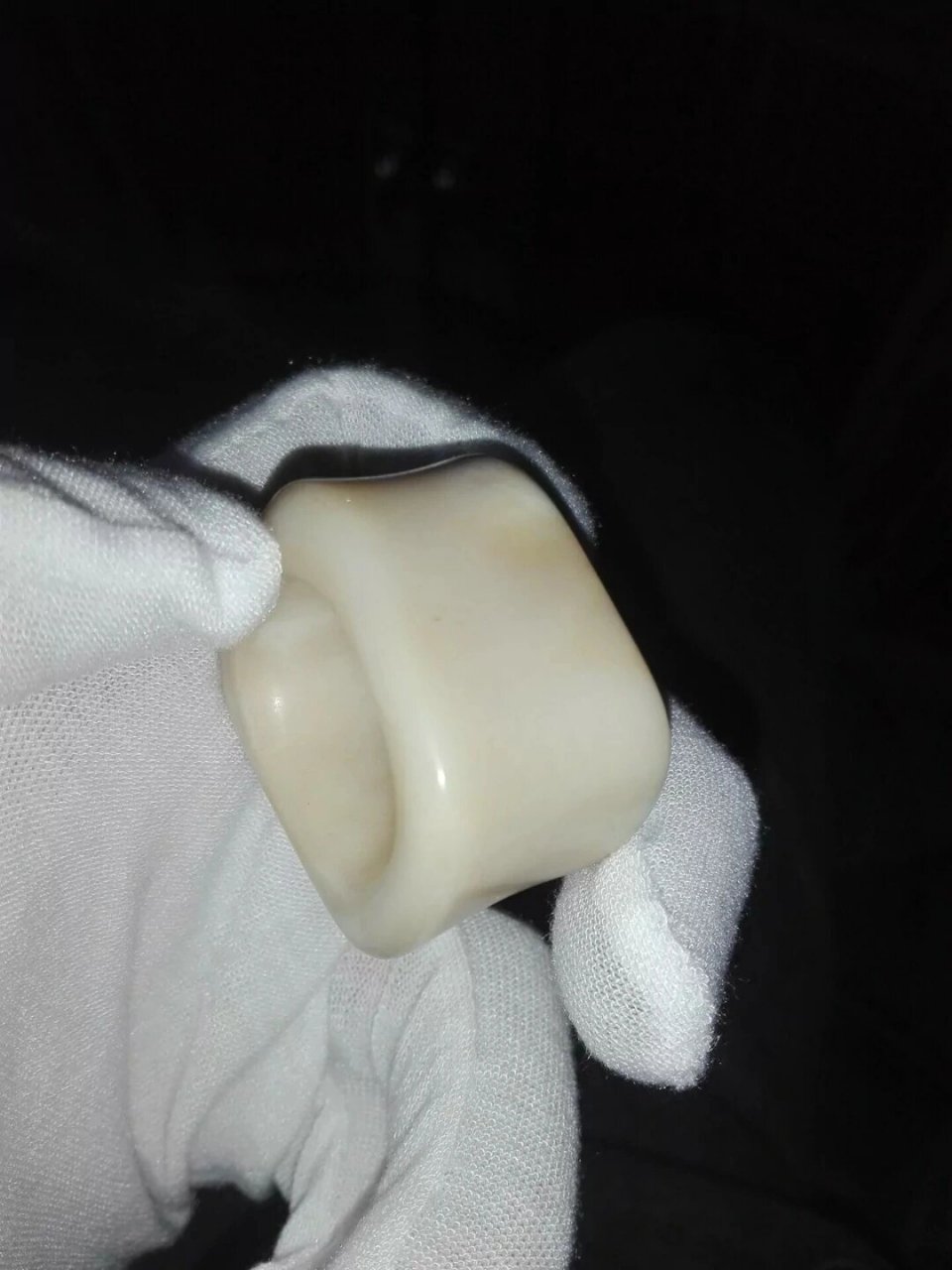 牛骨随型指环扳指 润度还是不错的,造型中式复古.