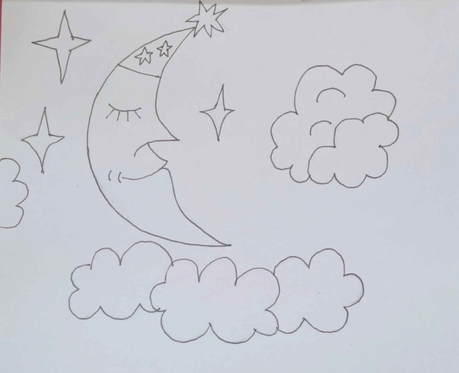 手绘月亮|中秋节绘画素材266