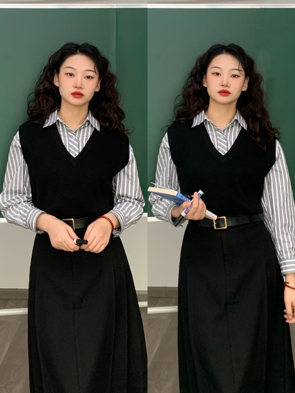 教资面试穿搭92冬天无法抗拒的黑白灰 好久没更新了,转眼都已经是新