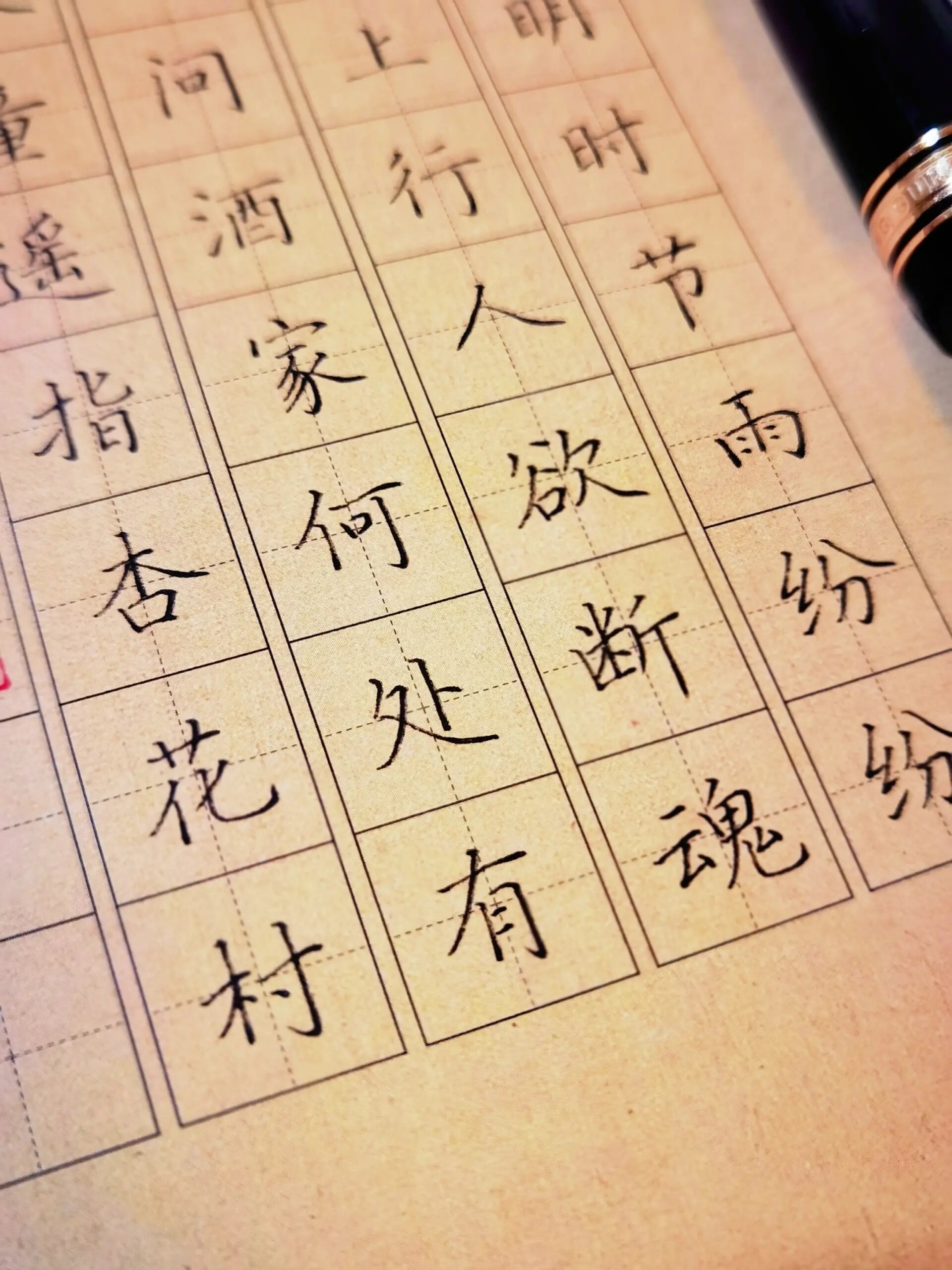 7615硬笔楷书小作《清明