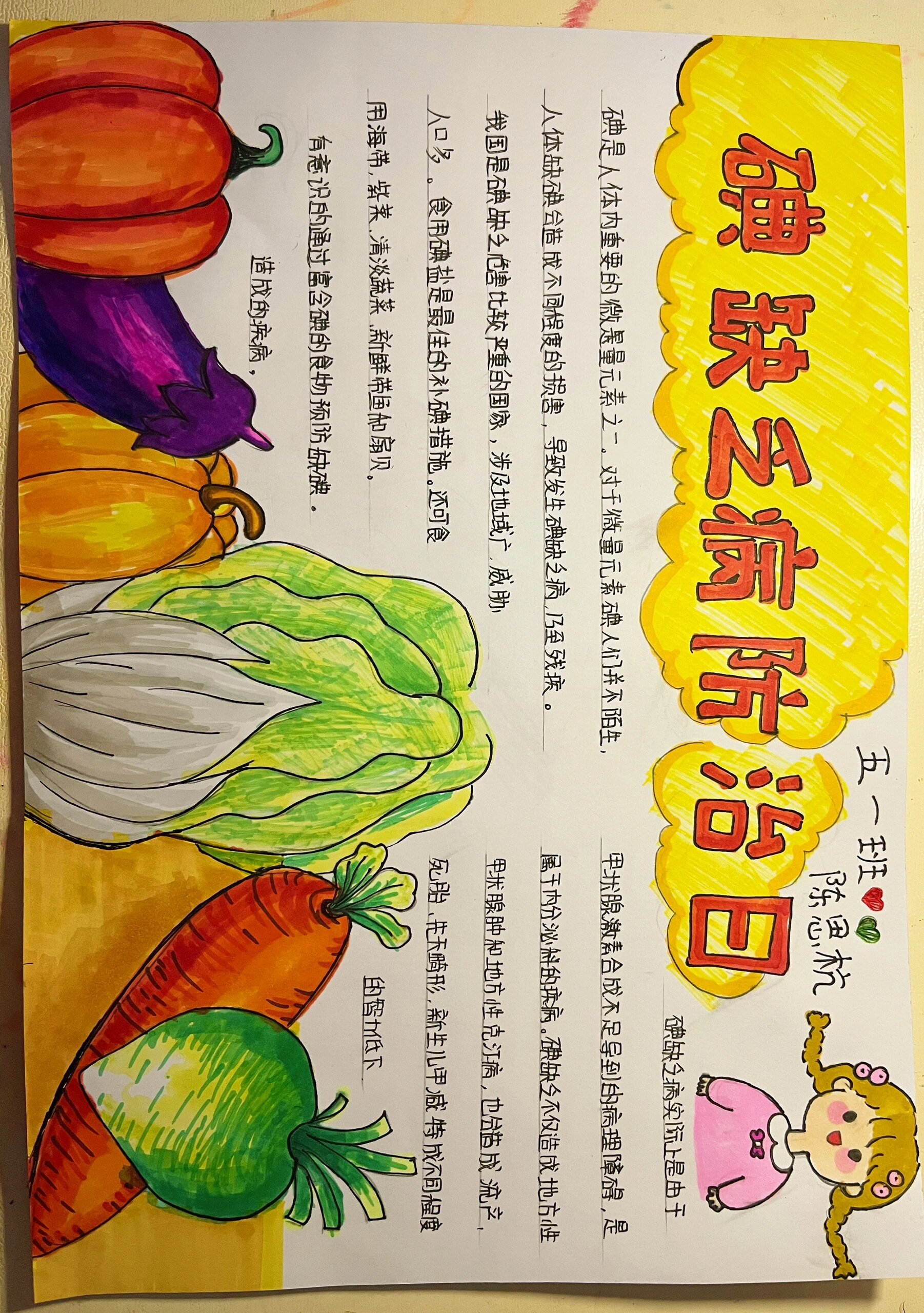 碘缺乏并防治日手抄报