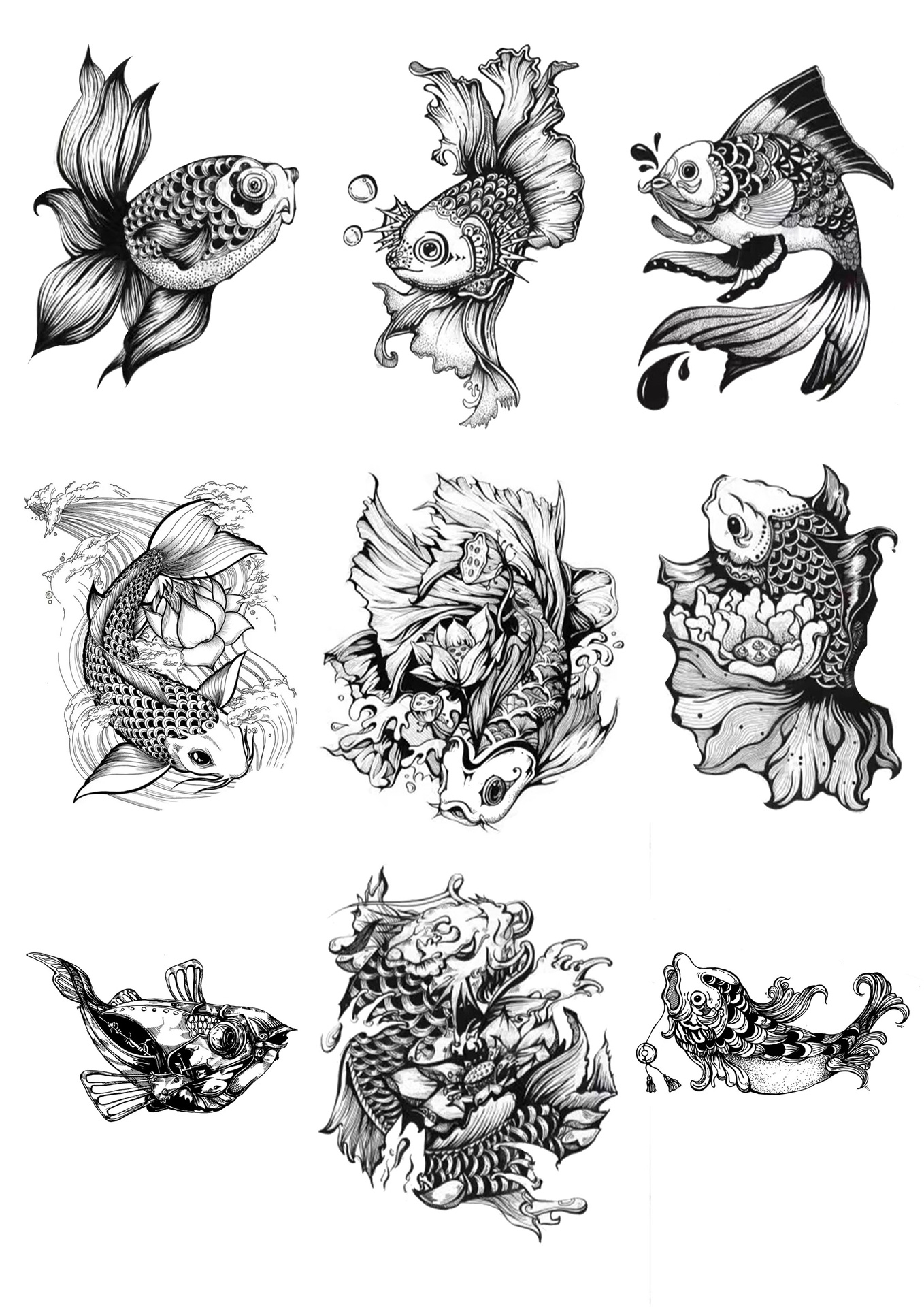 前期手绘需要练习黑白图形创意.