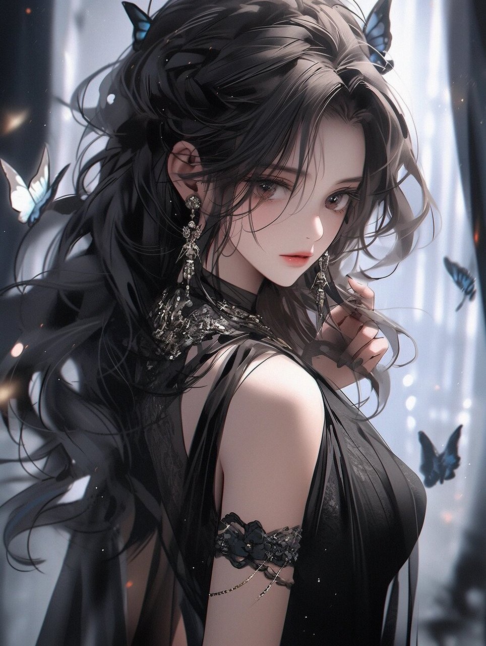 哥特式暗黑系女生头像