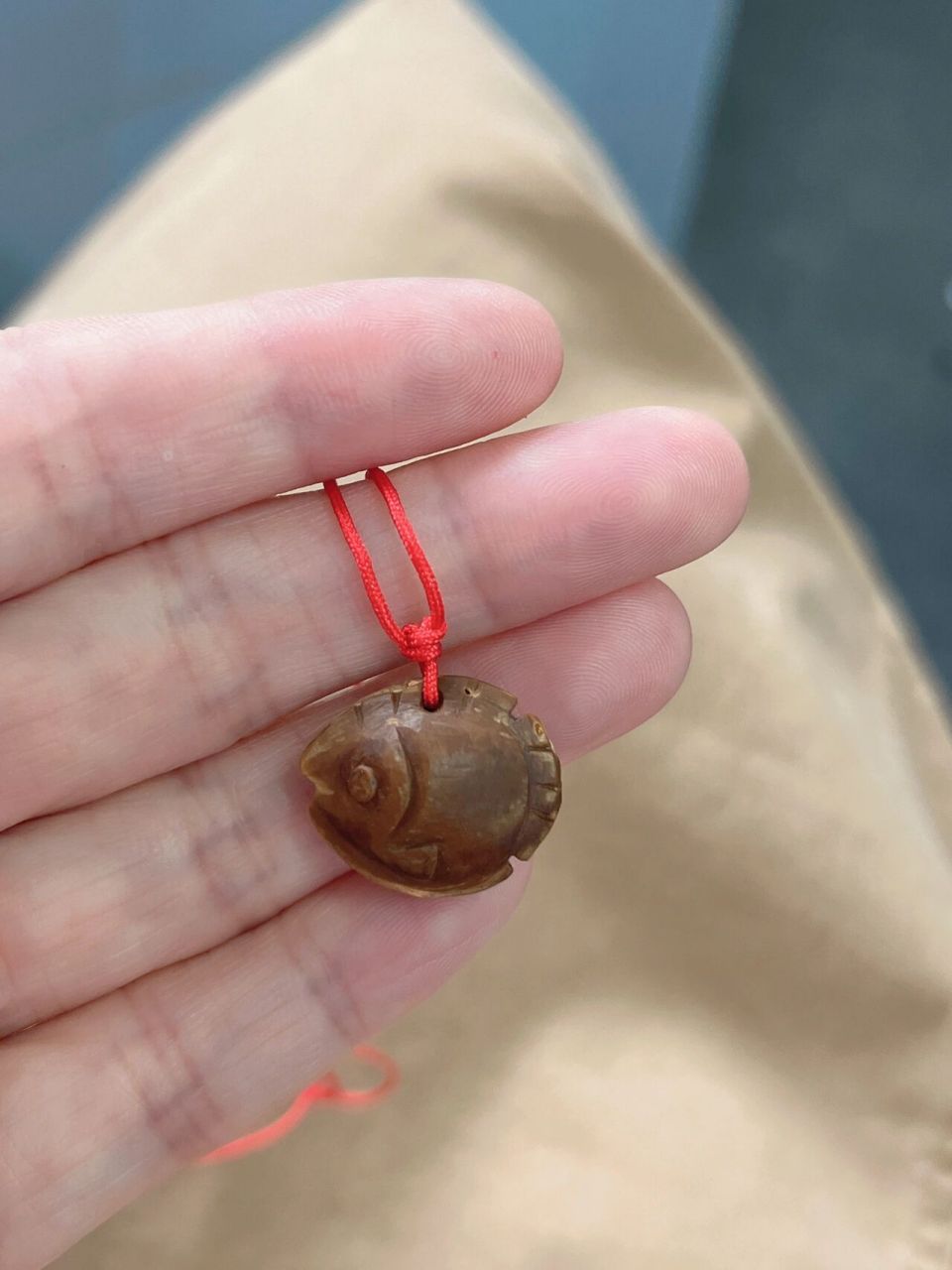 纯手工:杏核雕刻的小鱼(杏胡"幸福"小鱼) 某天在刷的时候,看到有博主