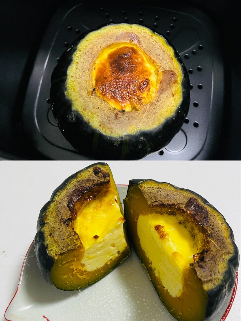 万能空气炸锅,很火的贝贝南瓜蒸蛋 很多人都说炸出来有水 相信我!