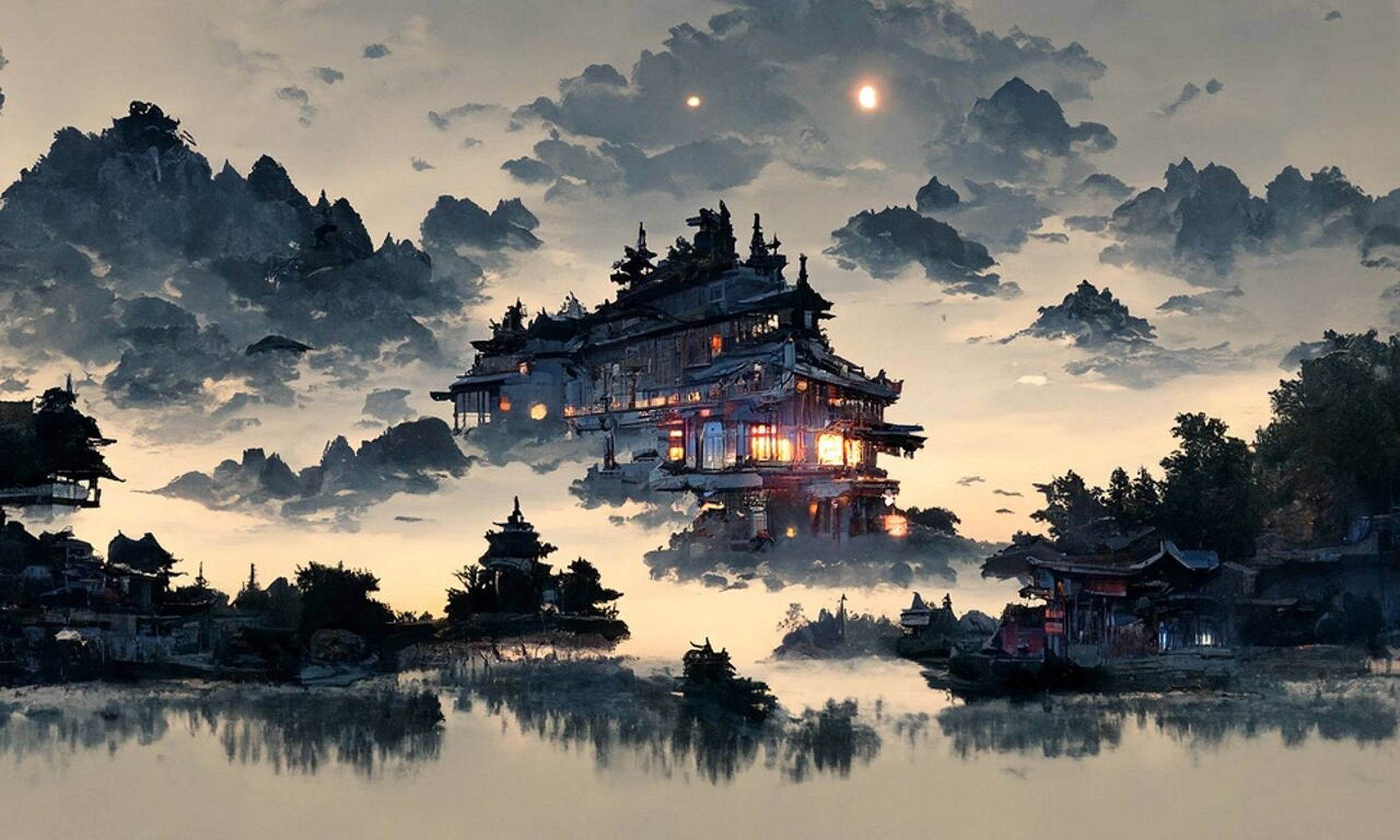 中国风夜色壁纸,来拿.你想到了哪首古诗词?