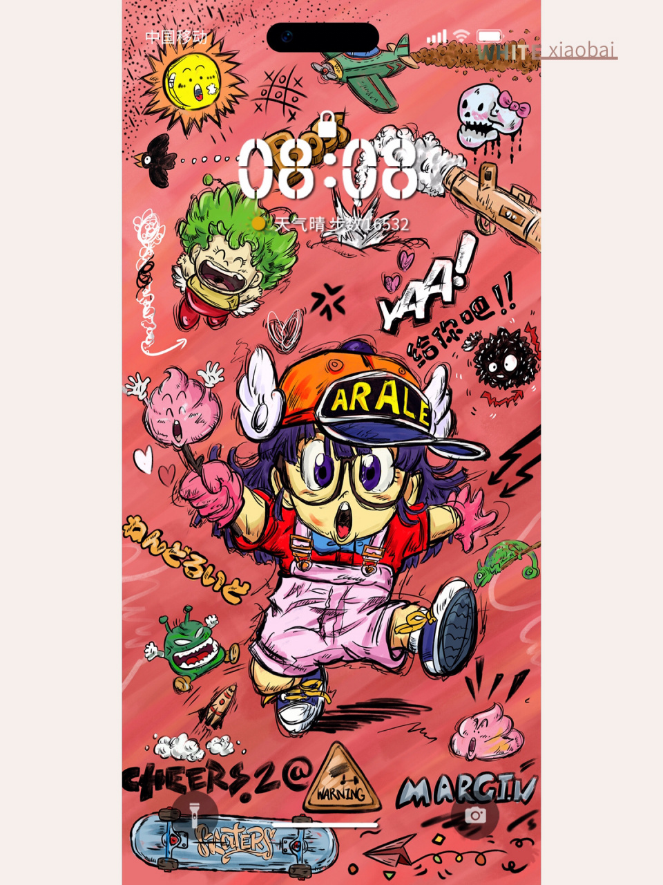 阿拉蕾 61 手绘涂鸦风格手机壁纸 纯手绘涂鸦风格手机壁纸,阿拉蕾.