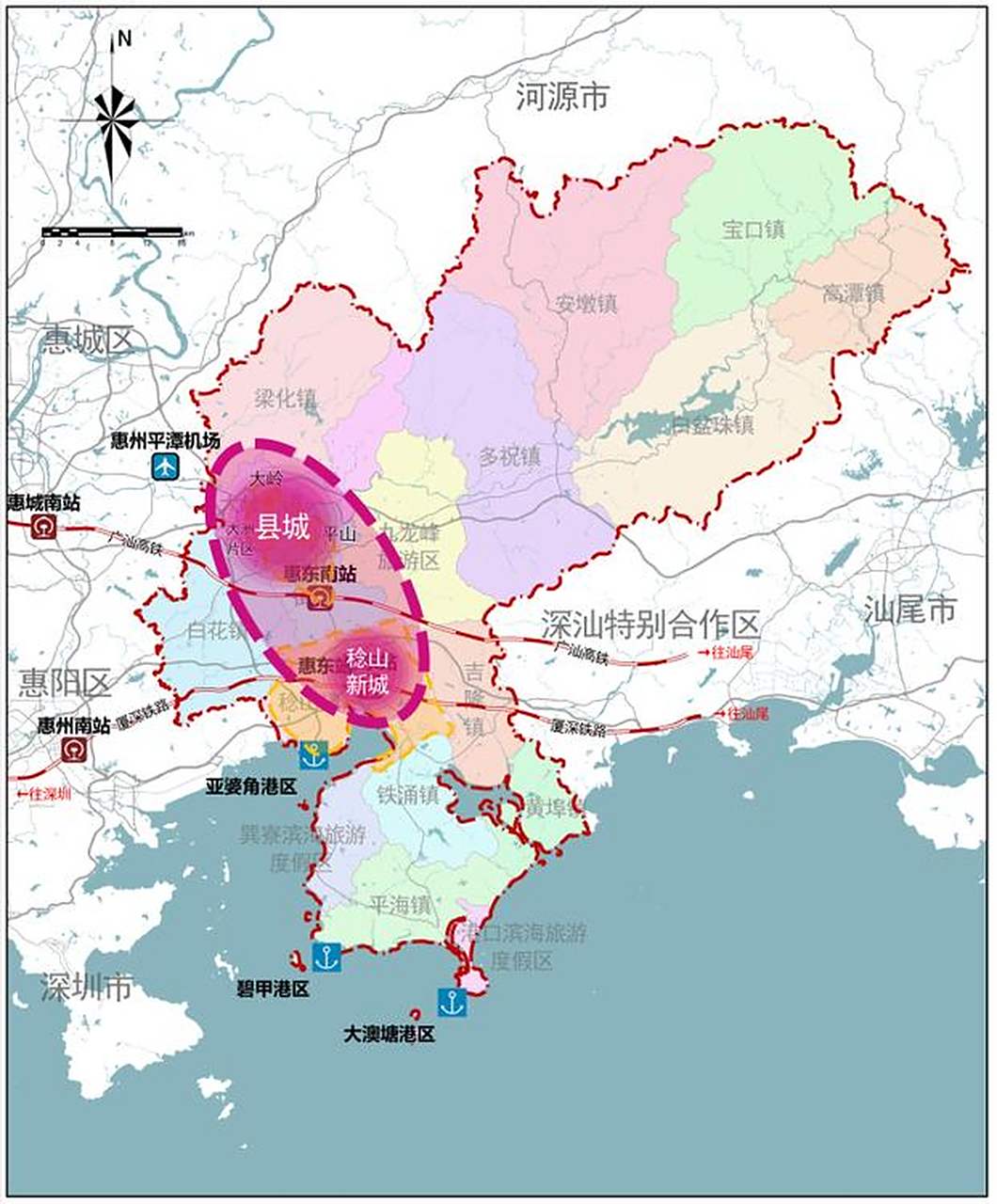 惠东县十四五空间布局,交通运输(高铁,高速等)规划惠州惠州头条