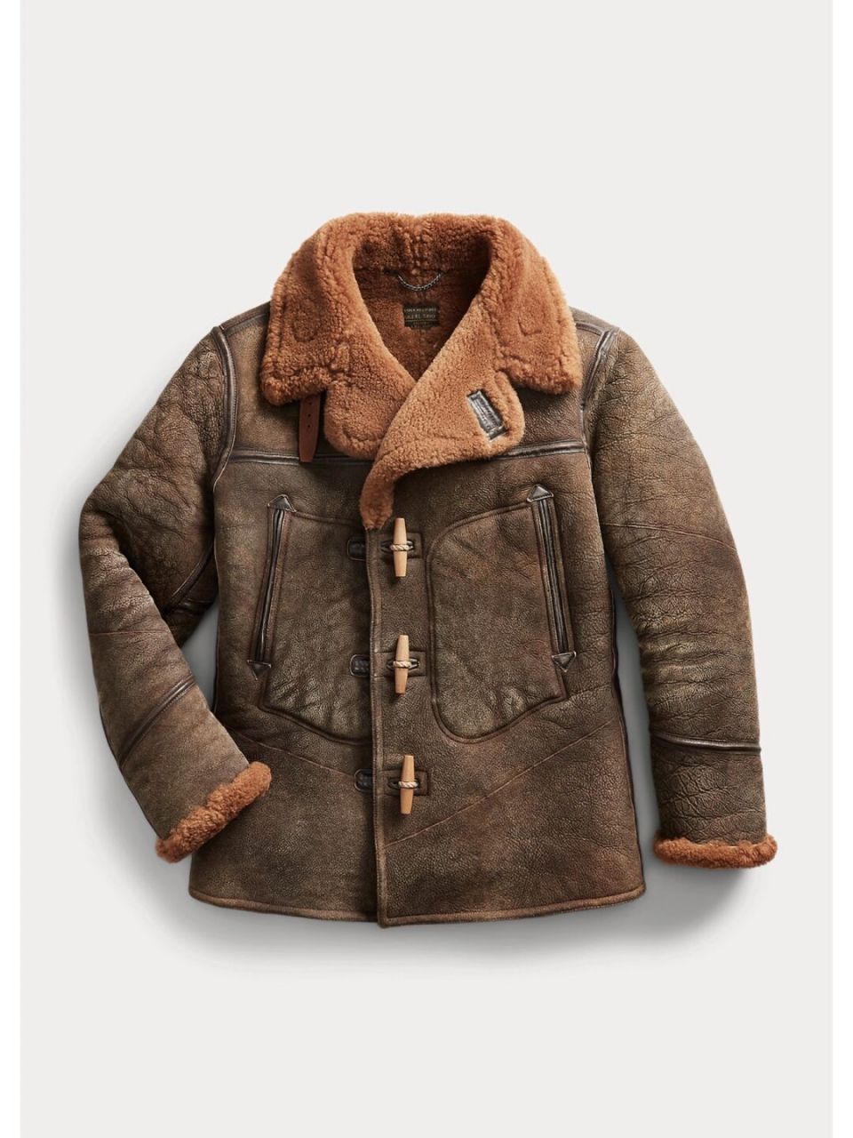 种草 | rrl重磅做旧皮毛一体 2022秋冬rrl最重磅的皮货要数这件售价