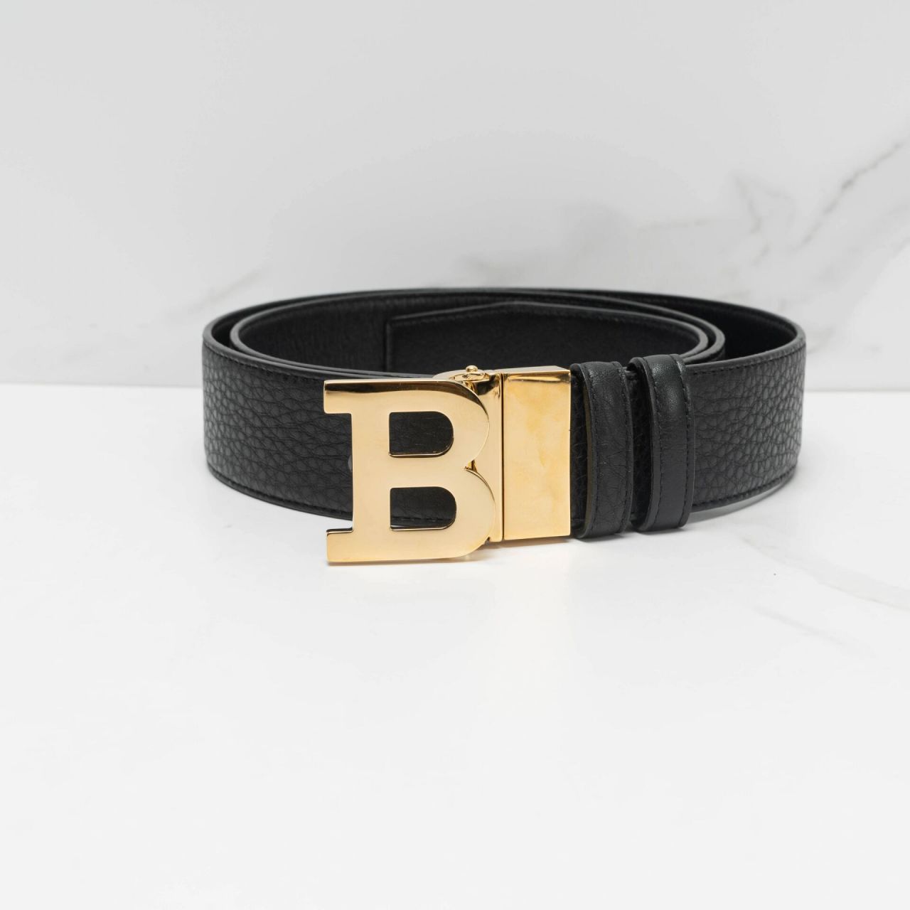 783折78bally男士经典b字头皮带  bally男士经典b字头皮带 100%