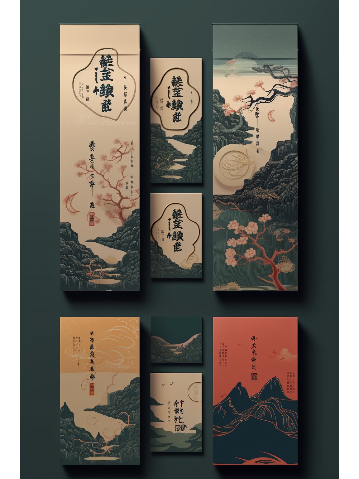 国风复古茶叶包装设计,文创