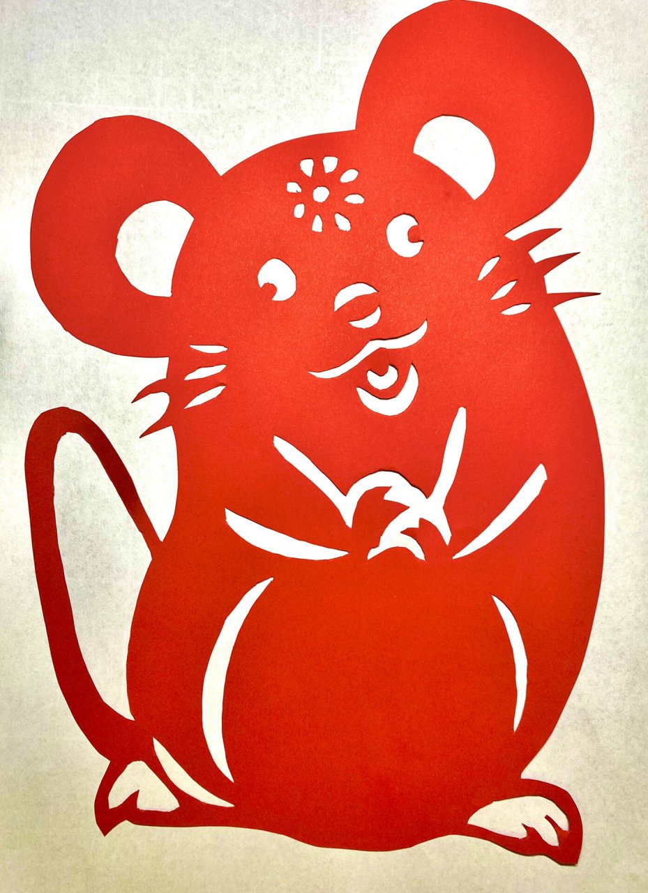 刻纸——十二生肖《鼠》 #手工# #刻纸# #生肖# #鼠# #動物# #代刻