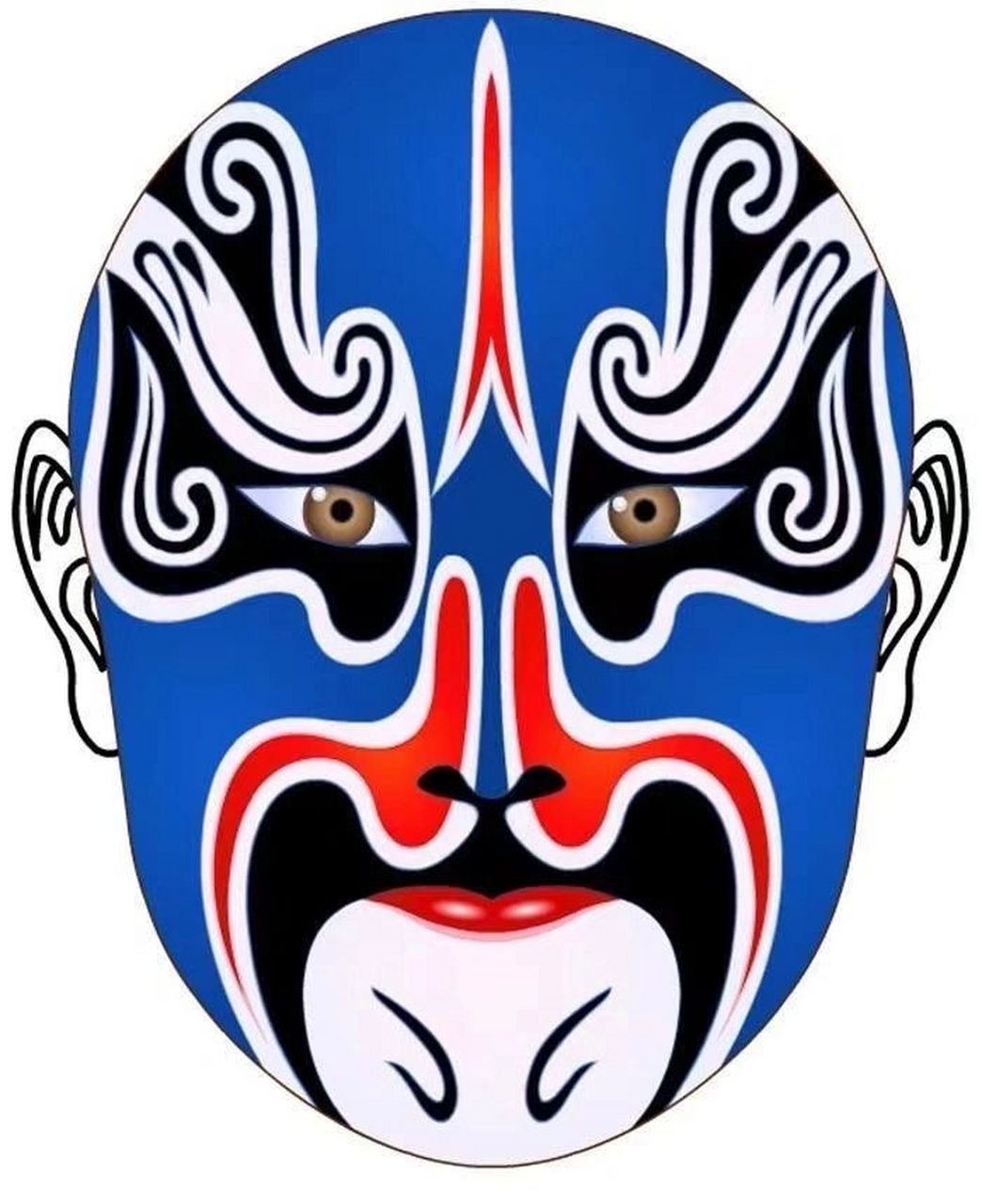 川剧变脸—脸谱 最近环球主题活动,就有川剧变脸,脸谱找不到黑白简笔