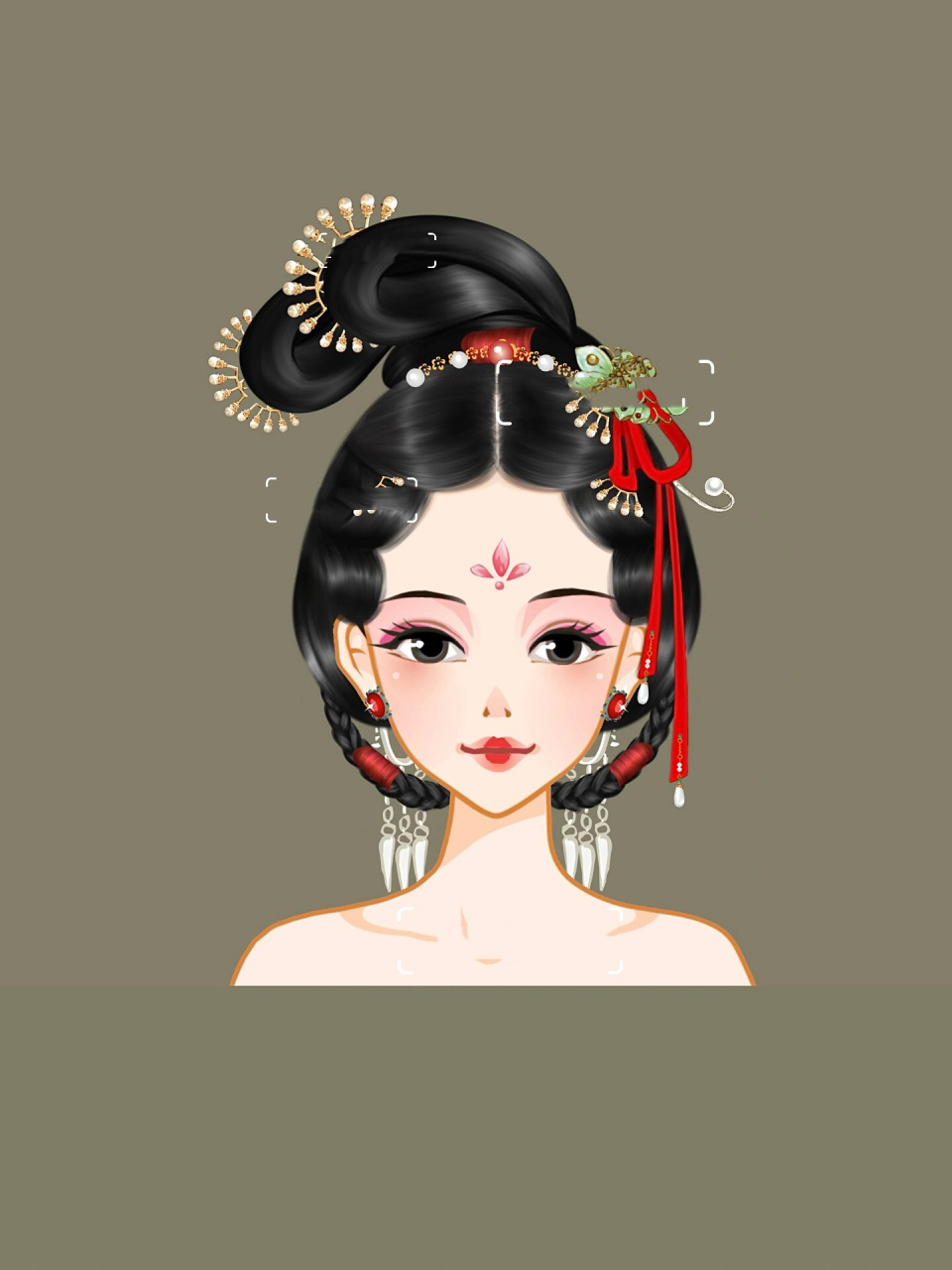 「投个票」几款汉服发型你喜欢哪款71 7615素材感谢  以及彩虹