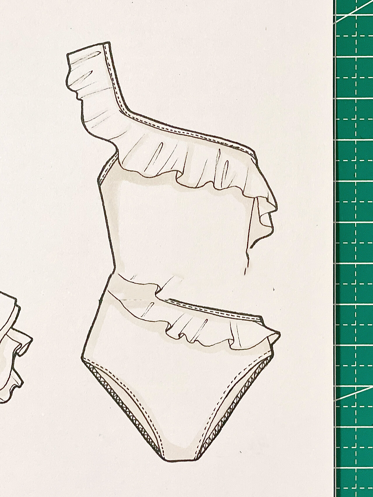 服装设计|手绘线稿夏日泳装合集1 原创图稿,请勿盗图 可临摹 附各款