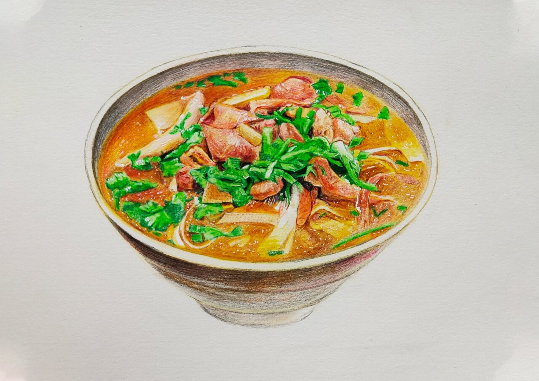 彩铅安徽美食四大扛把子 彩铅手绘安徽美食,分别是臭鳜鱼,毛豆腐,黄山