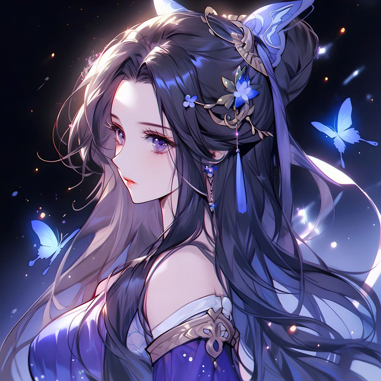 紫色系头像,也太好看了吧!▏古风女生头像