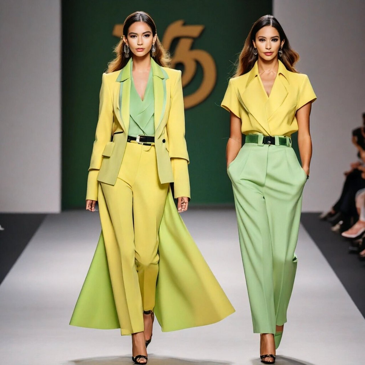【配色分享】黄绿配色:自然与活力的碰触 今天是黄色和绿色搭配的穿搭