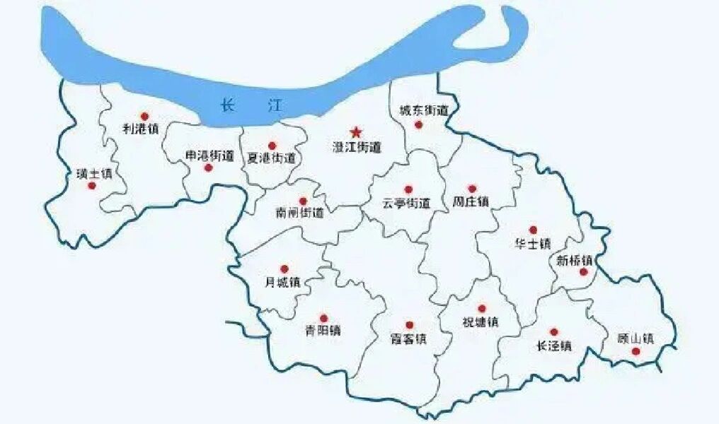 江阴行政区划图一览