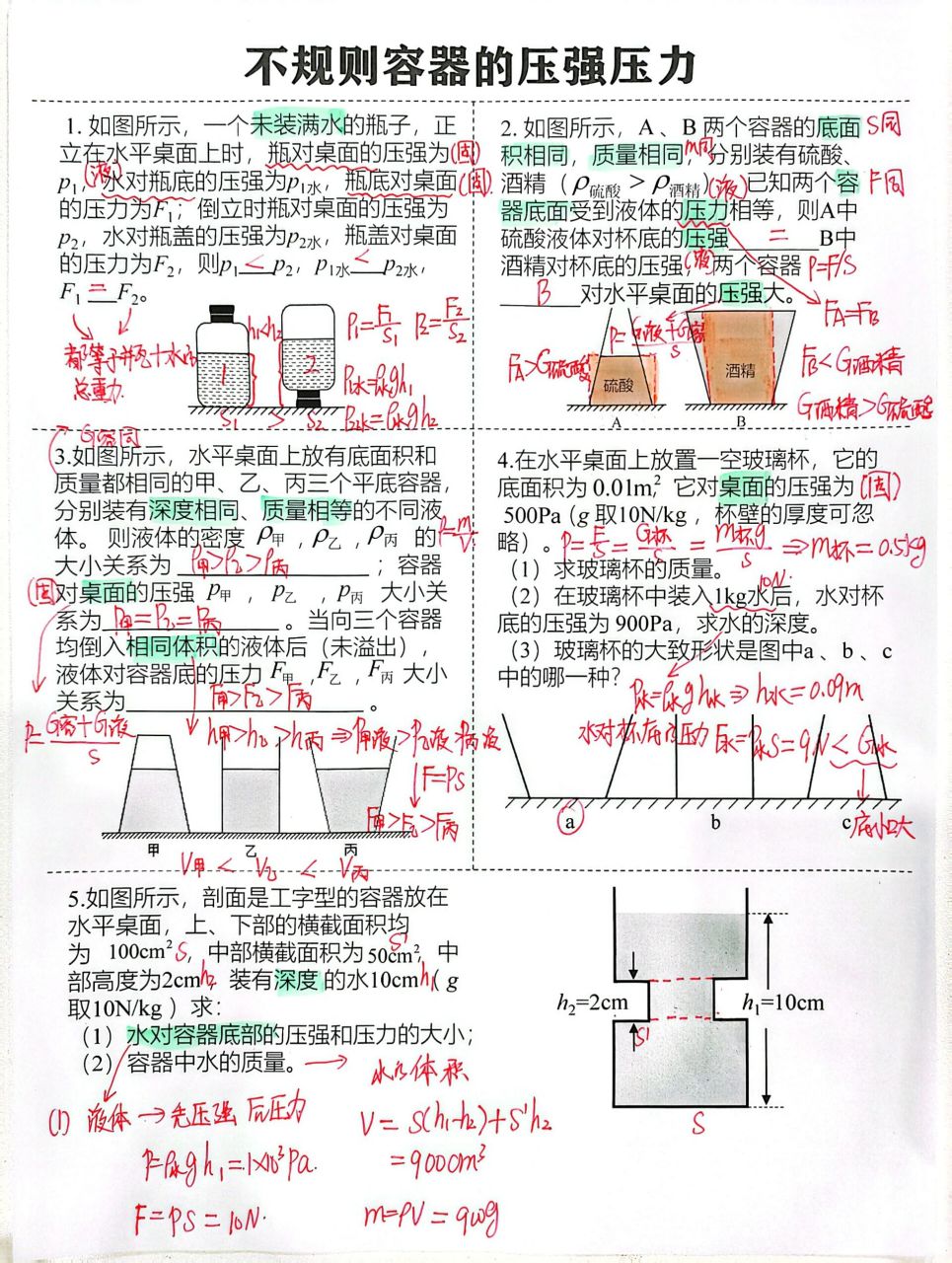 压强示意图图片