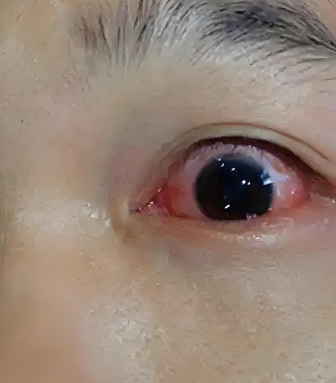 眼睛出现红血块可能是生理性或病理性的,具体原因和处理方法如下