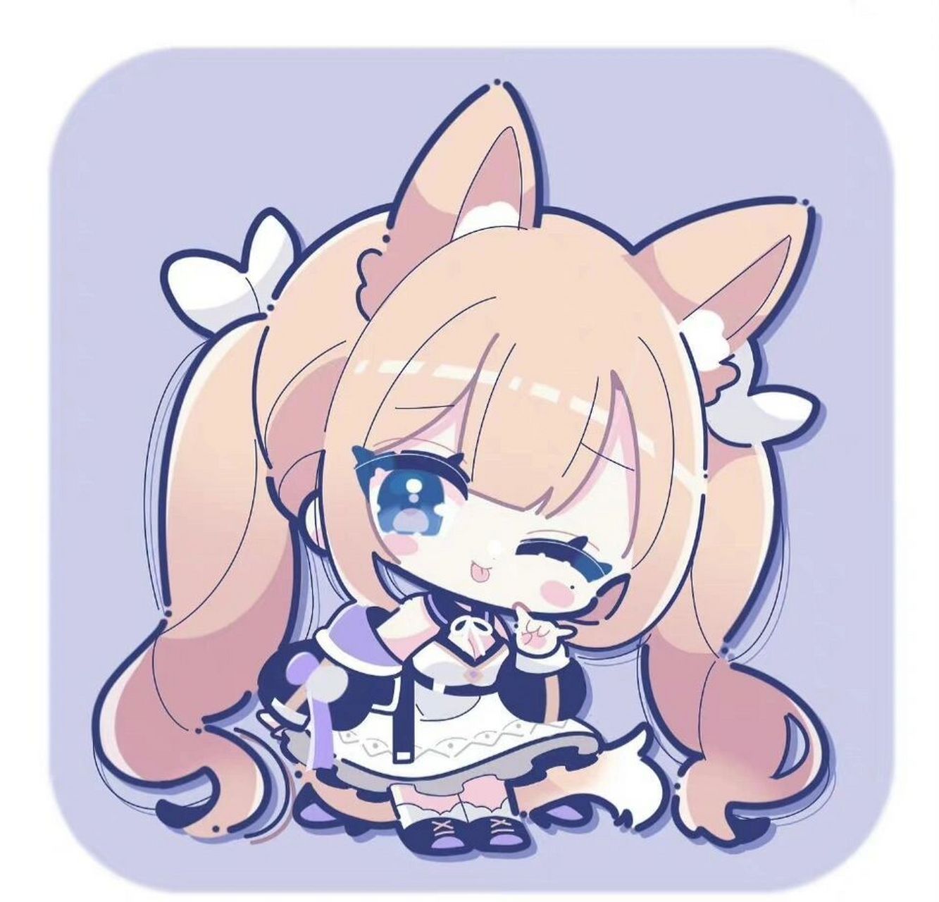 一组主题q版动漫可爱女生