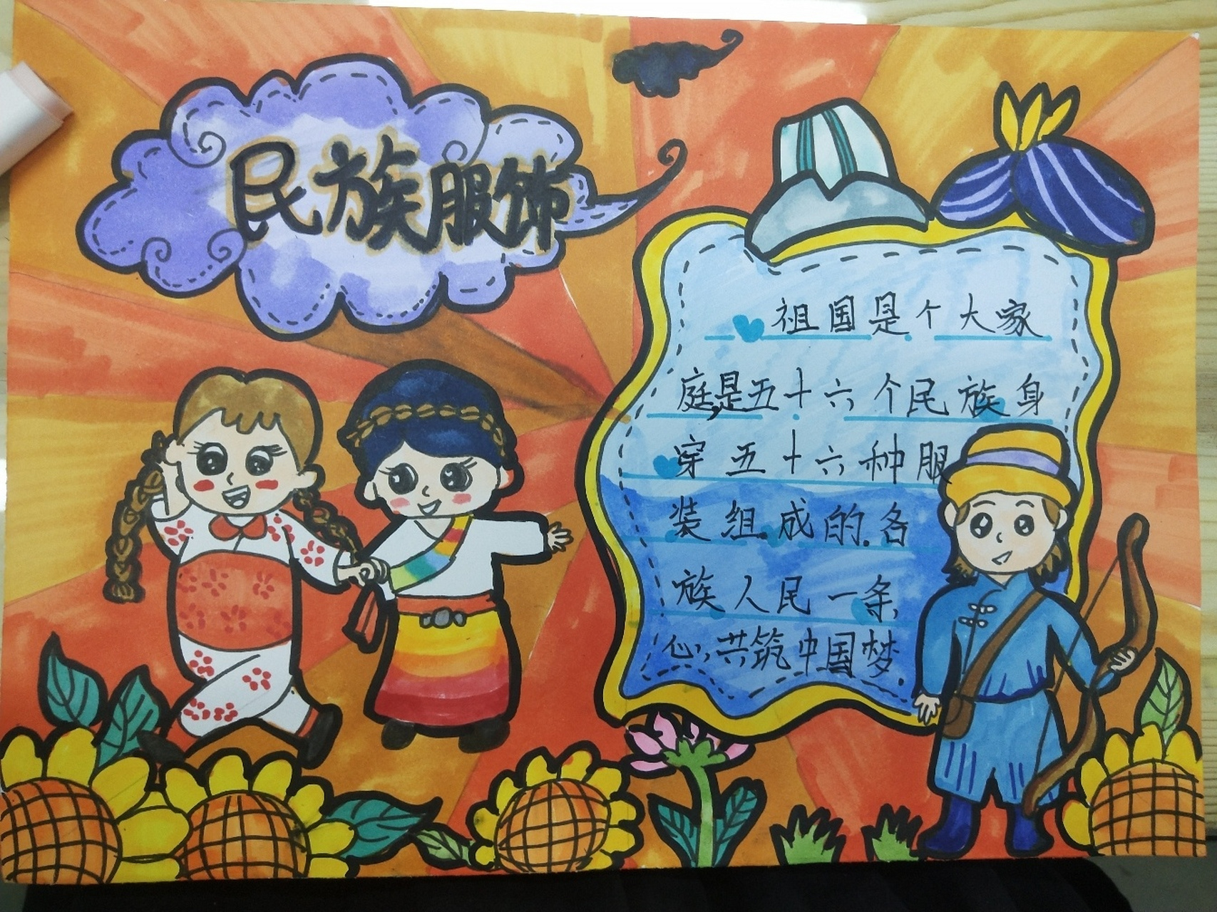 民族服饰手抄报 民族服饰手抄报