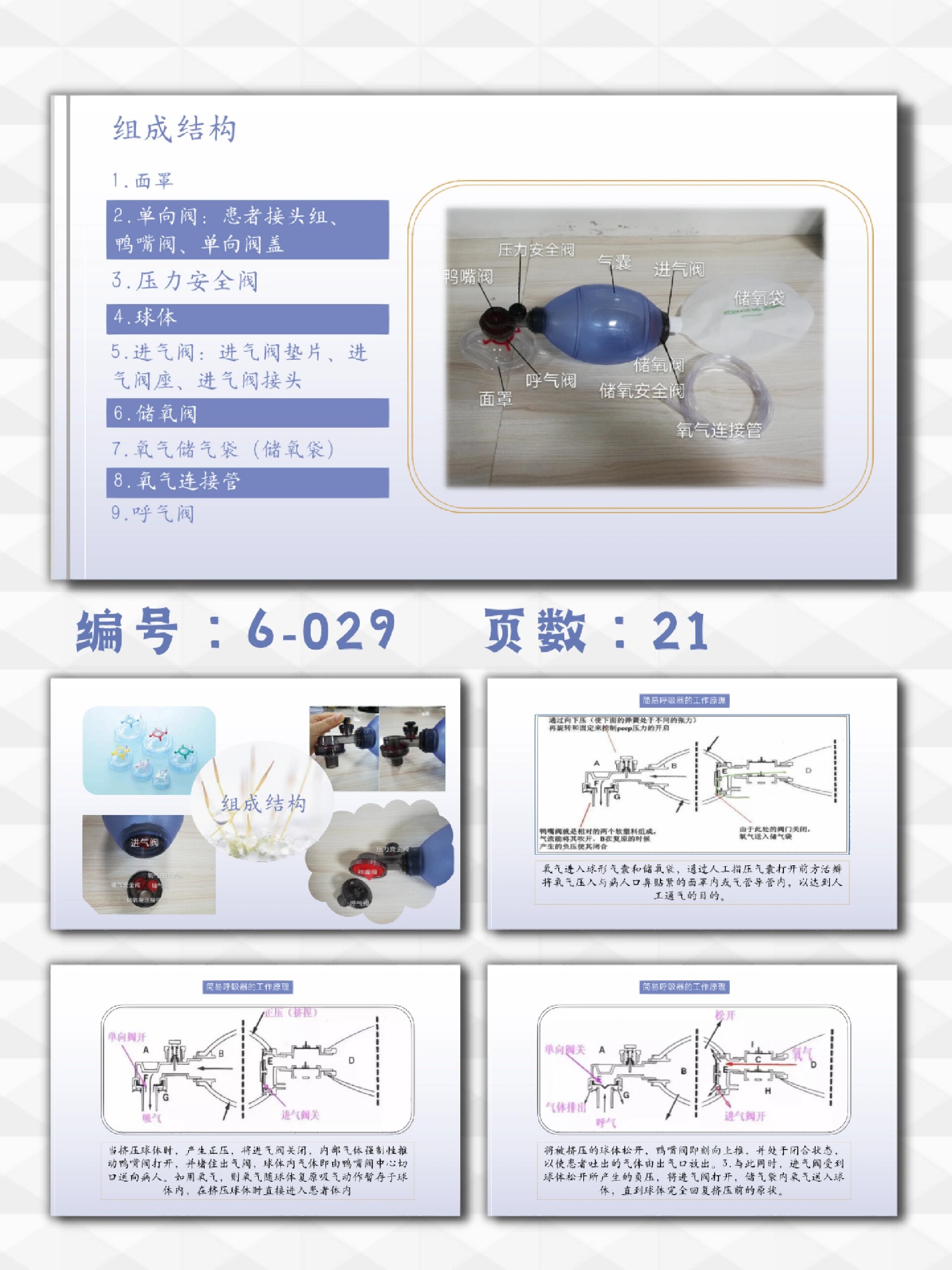 简易呼吸器的使用及注意事项ppt模板|21页
