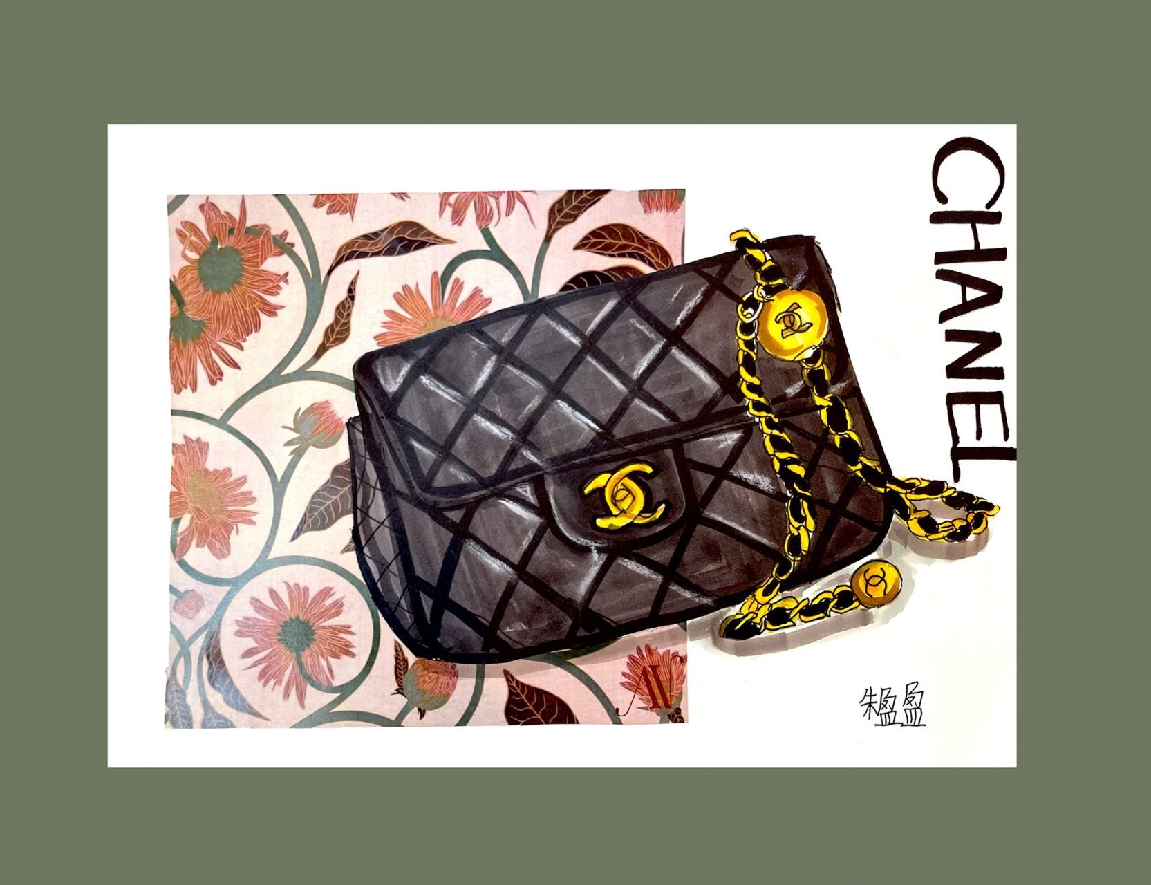 包治百病 三八女王节95主题画 《名牌包》线描写生班 ———送妈妈